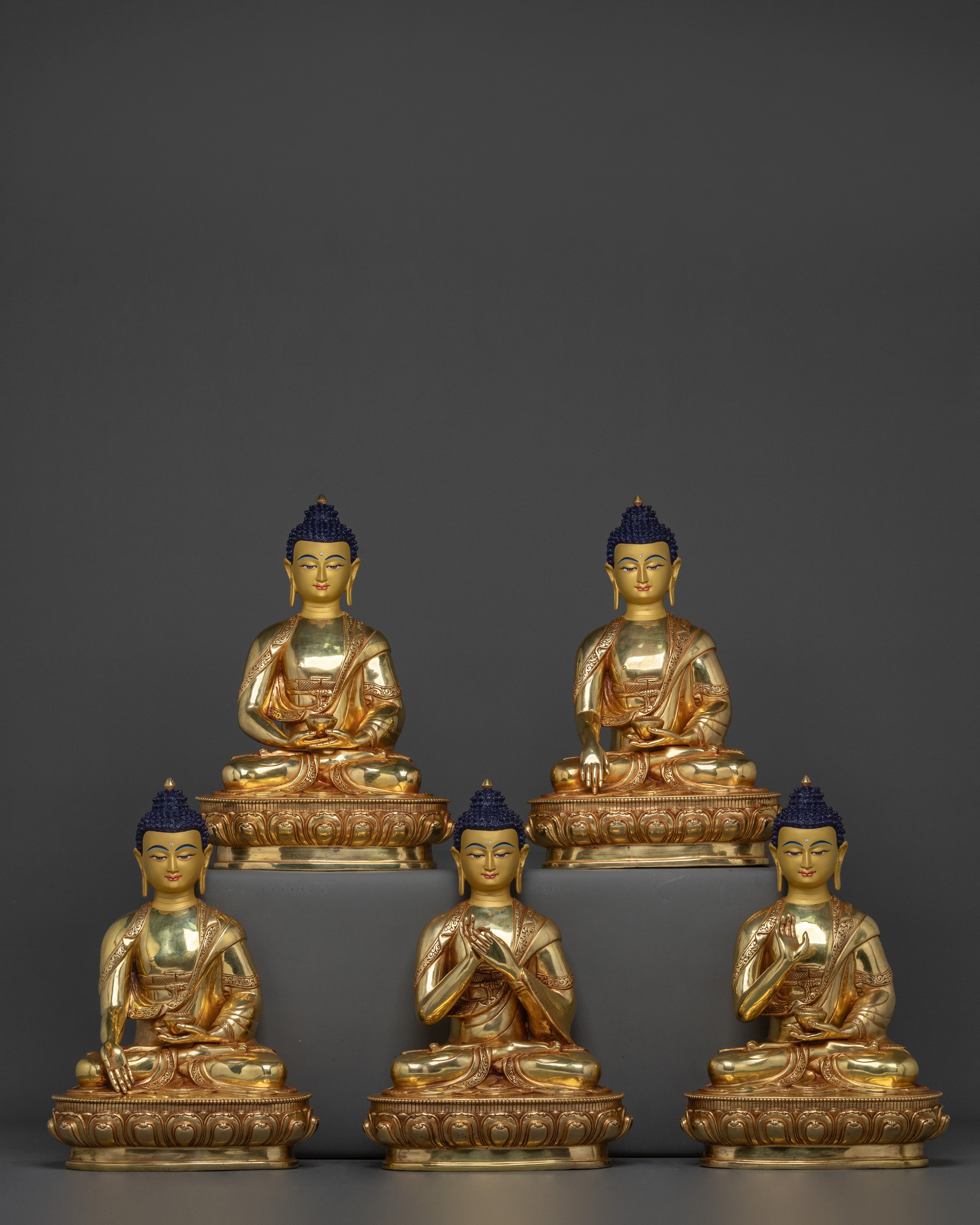 5 Buddha Statue Set