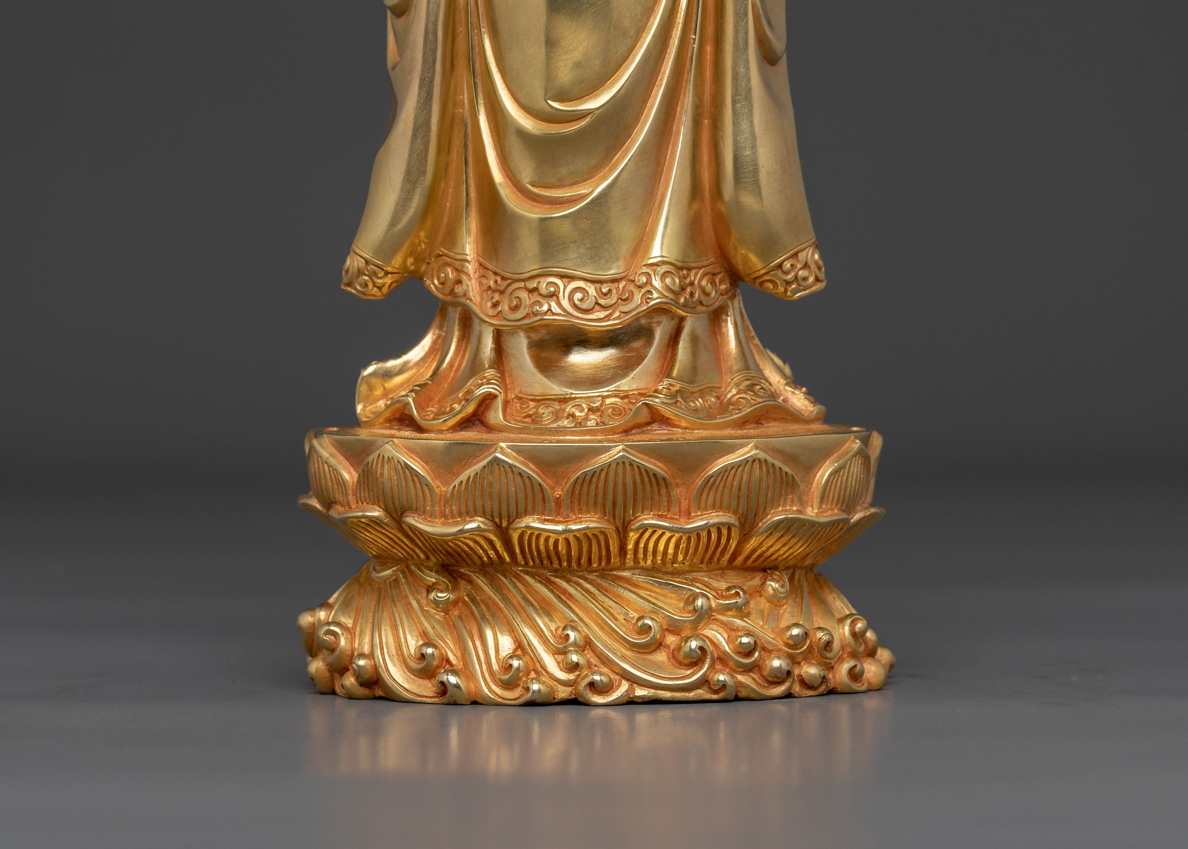 Standing Kshitigarbha Sacred Statue | Home Decor