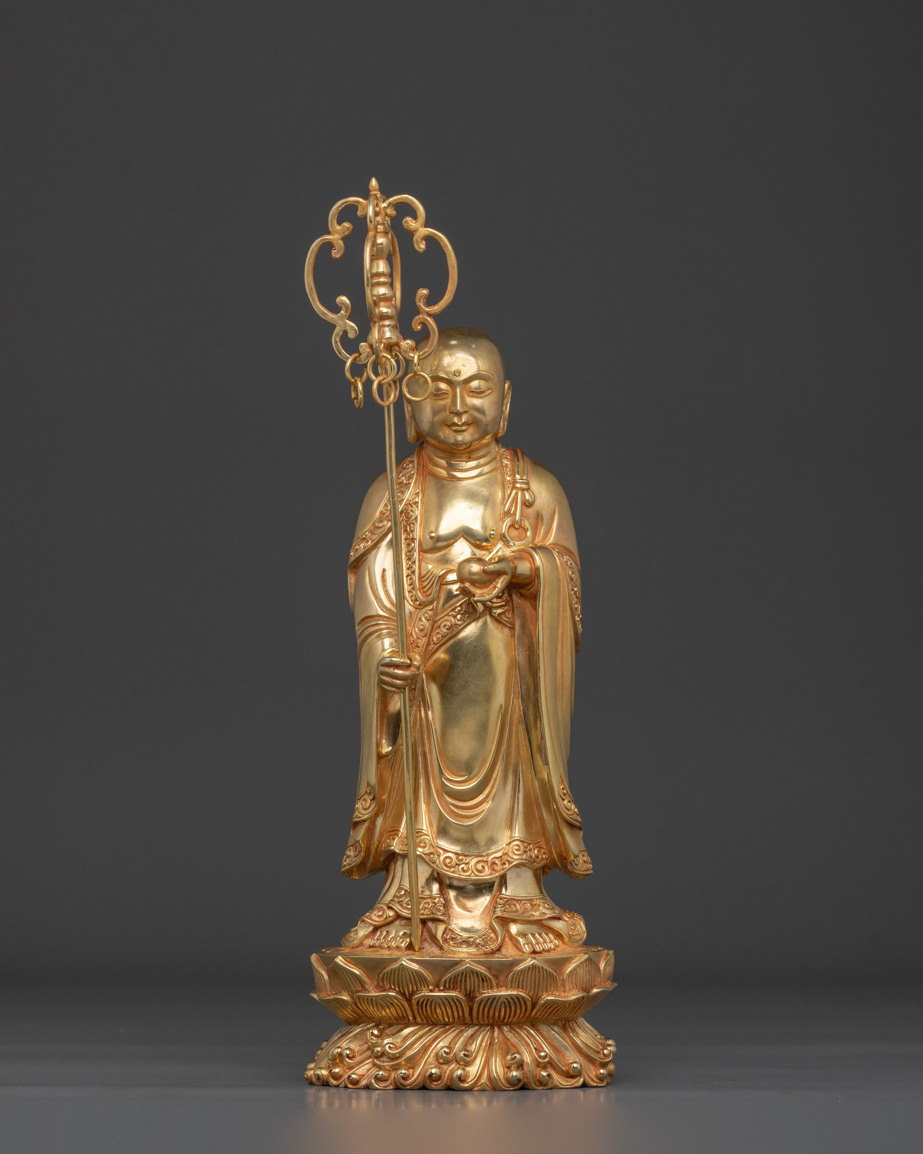 Standing Kshitigarbha Sacred Statue | Home Decor