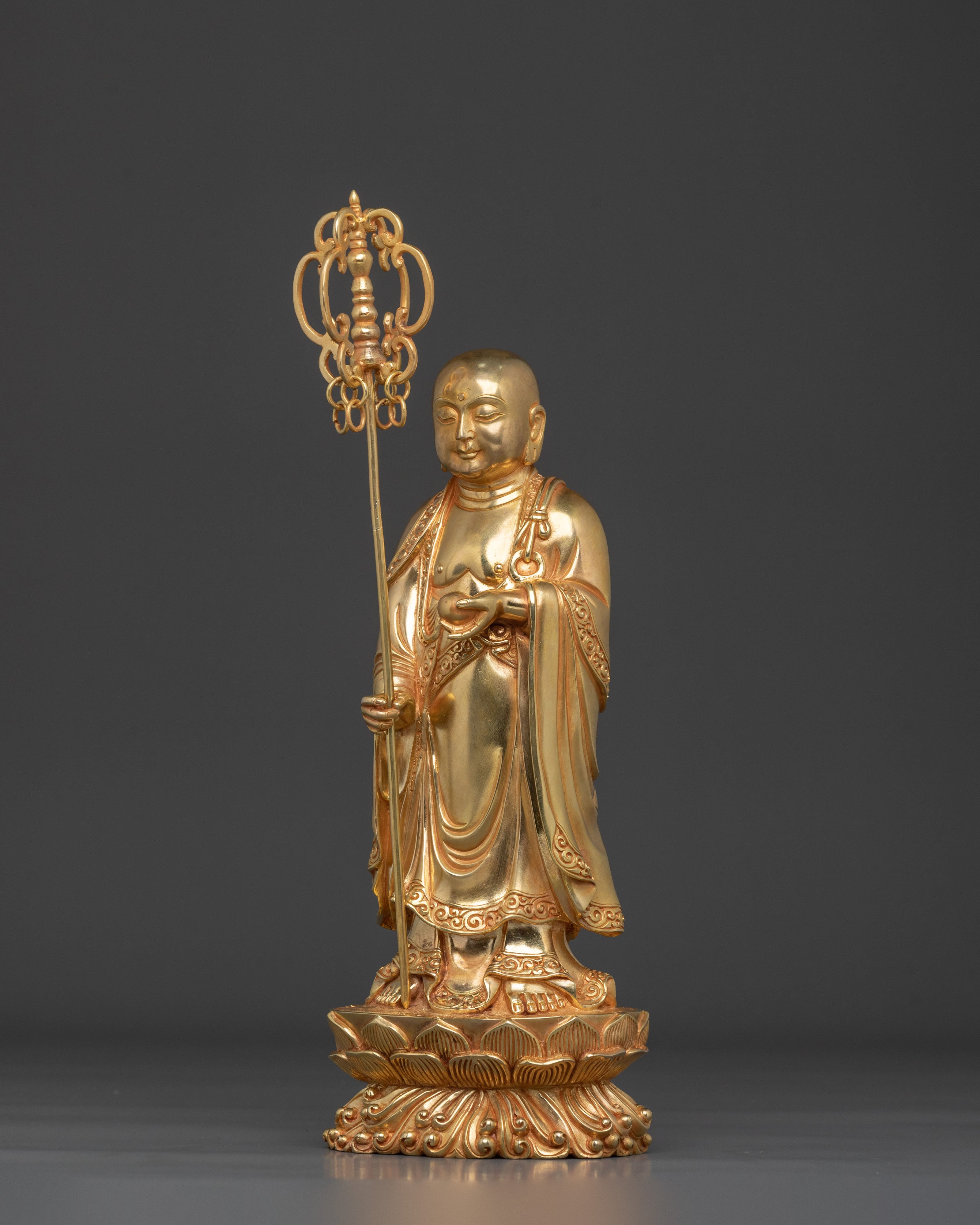 Standing Kshitigarbha Sacred Statue | Home Decor