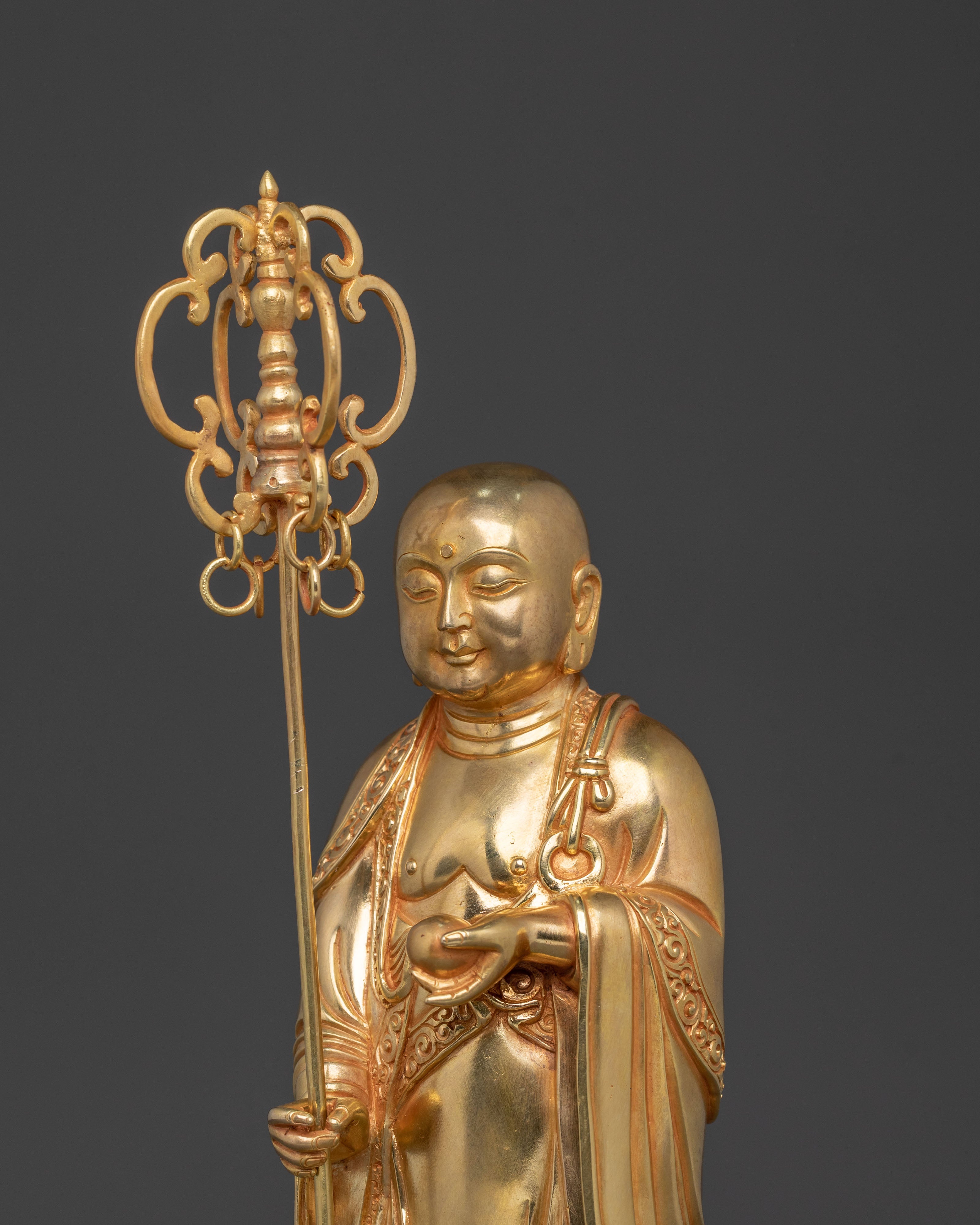 Standing Kshitigarbha Sacred Statue | Home Decor