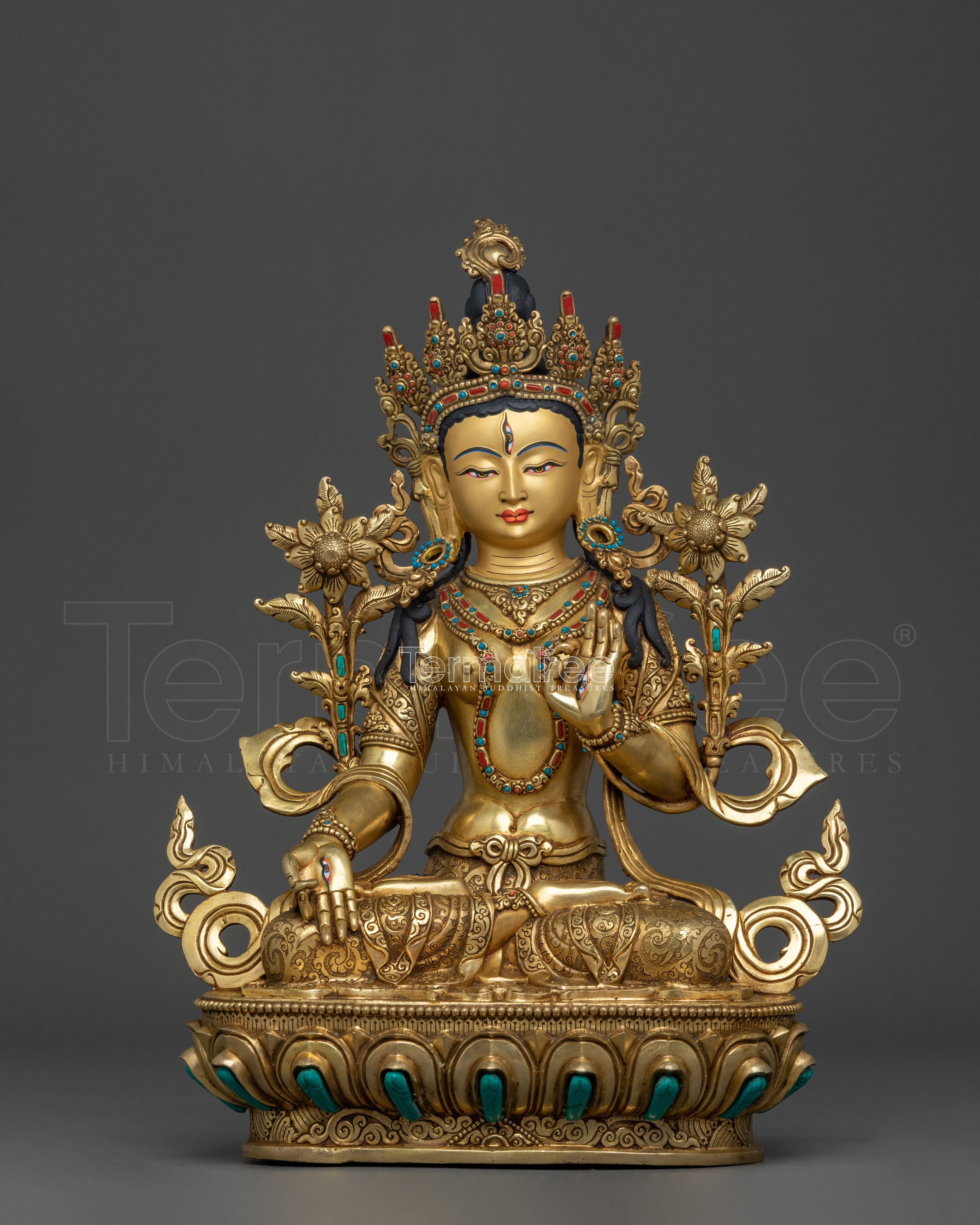 White Tara Sacred Figurine | Tibetan Buddhist Goddess