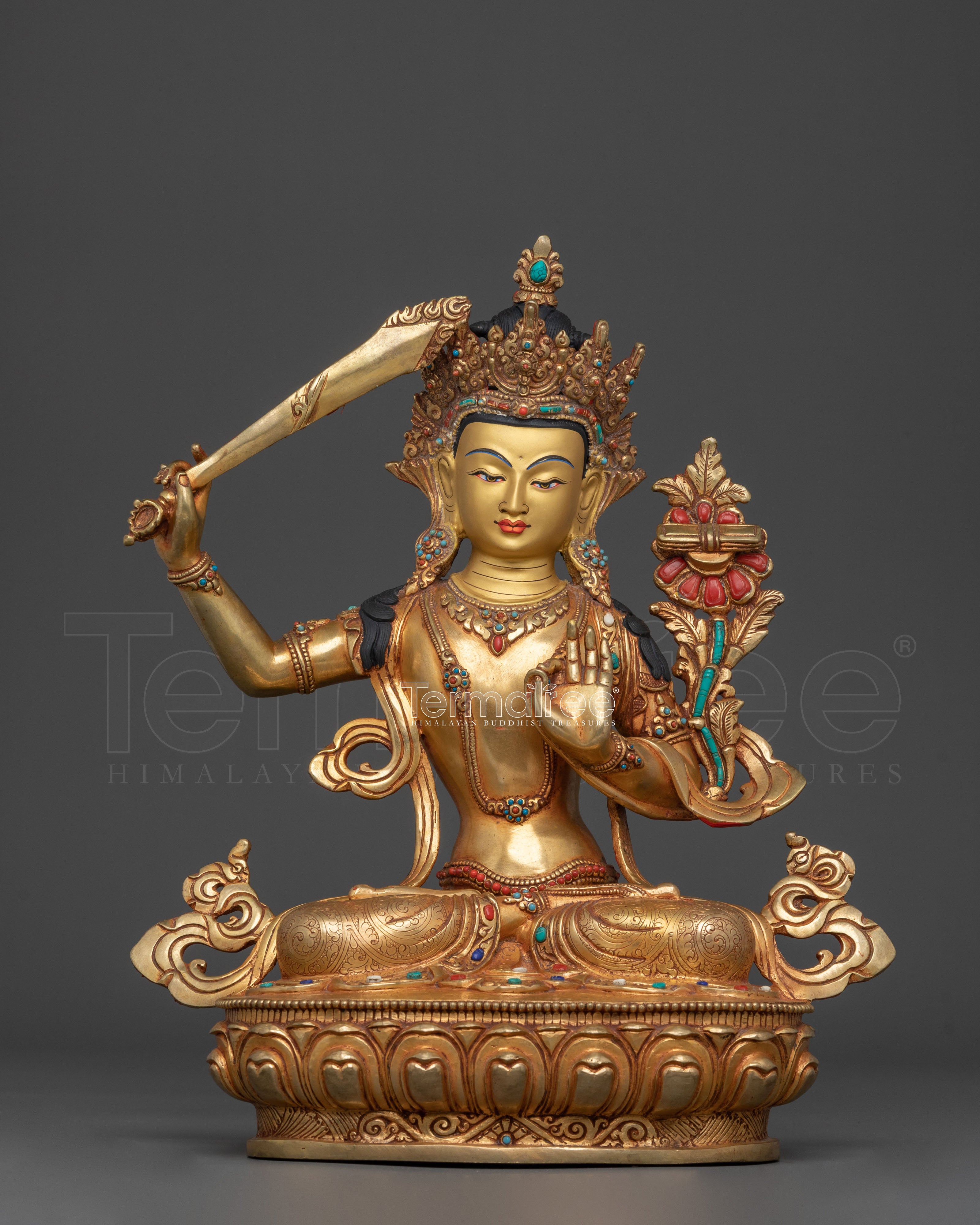 Manjushri Statue | Tibetan Wisdom Figurine