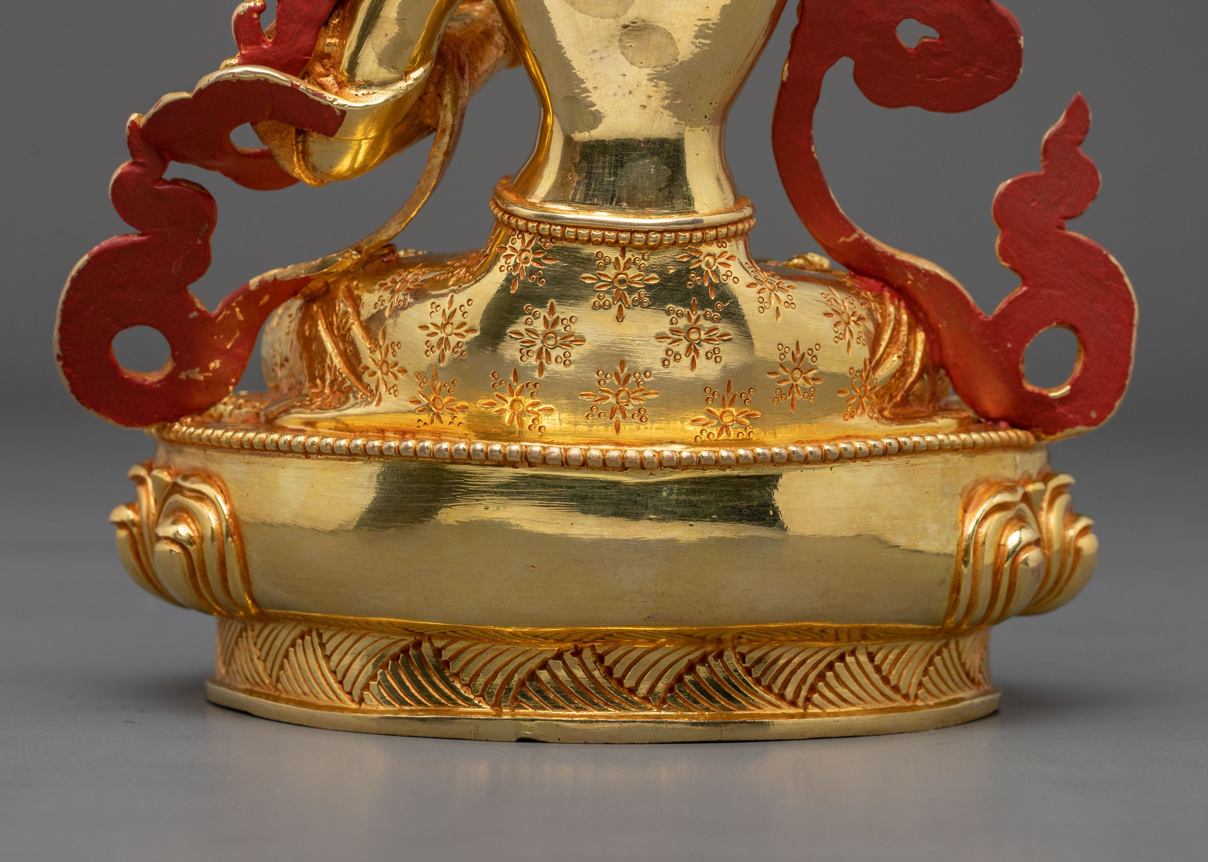 Manjushri Bodhisattva Wisdom Statue – 24K Gold Gilded