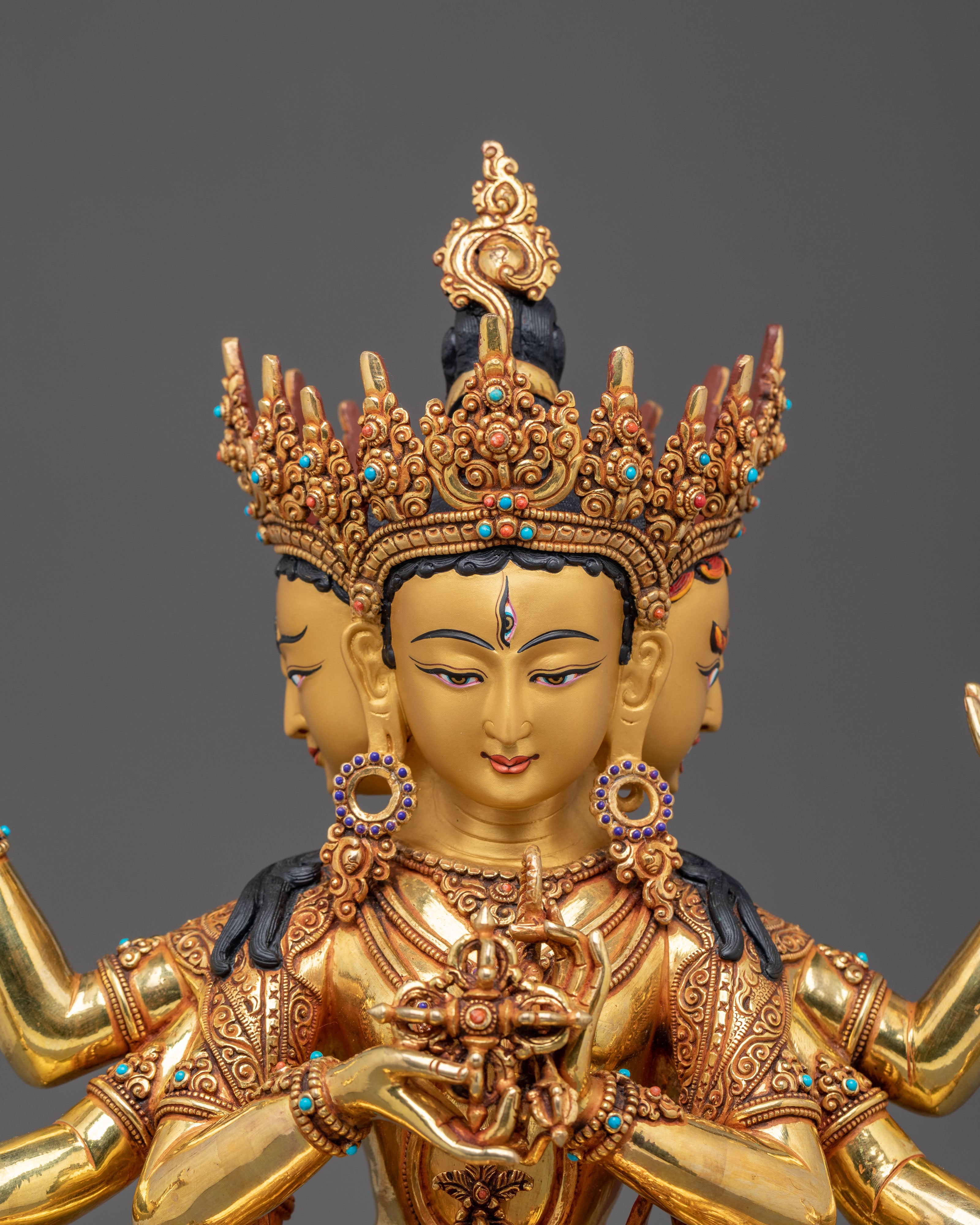 Three Long-Life Deities Statue Set | Tibetan Buddhist Figurine