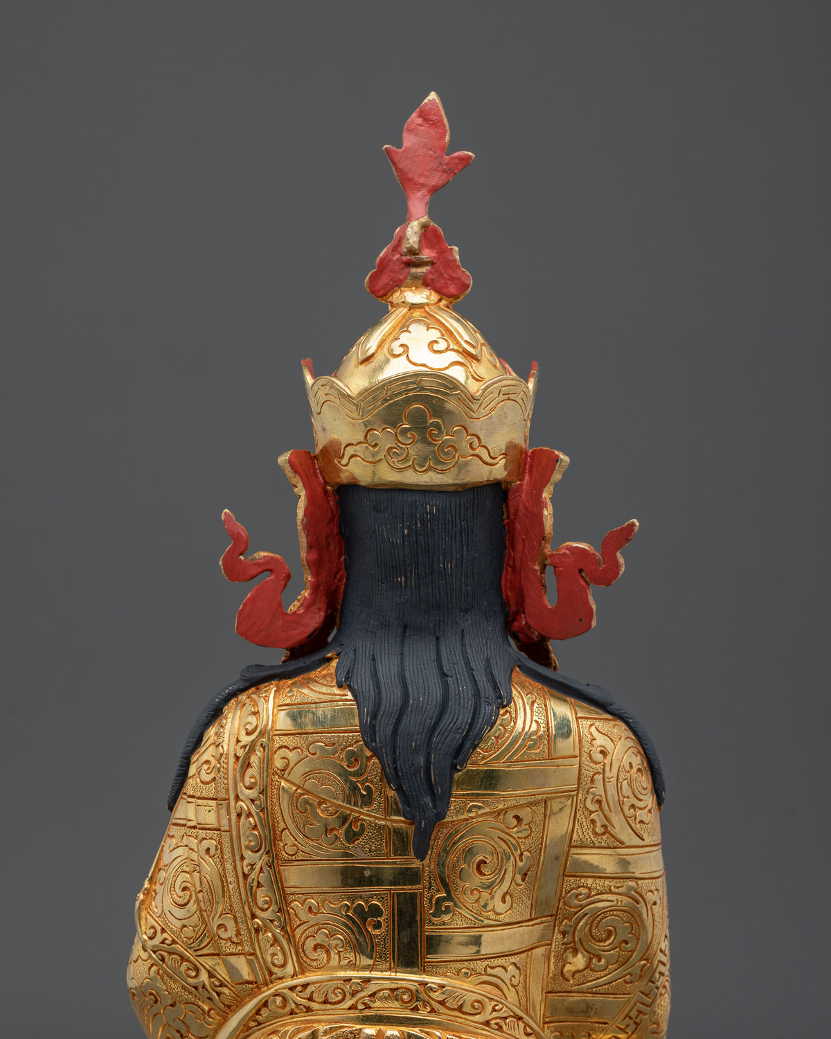 Guru Rinpoche Statue Set | 24k Fire Gold-Gilded Statue Collection