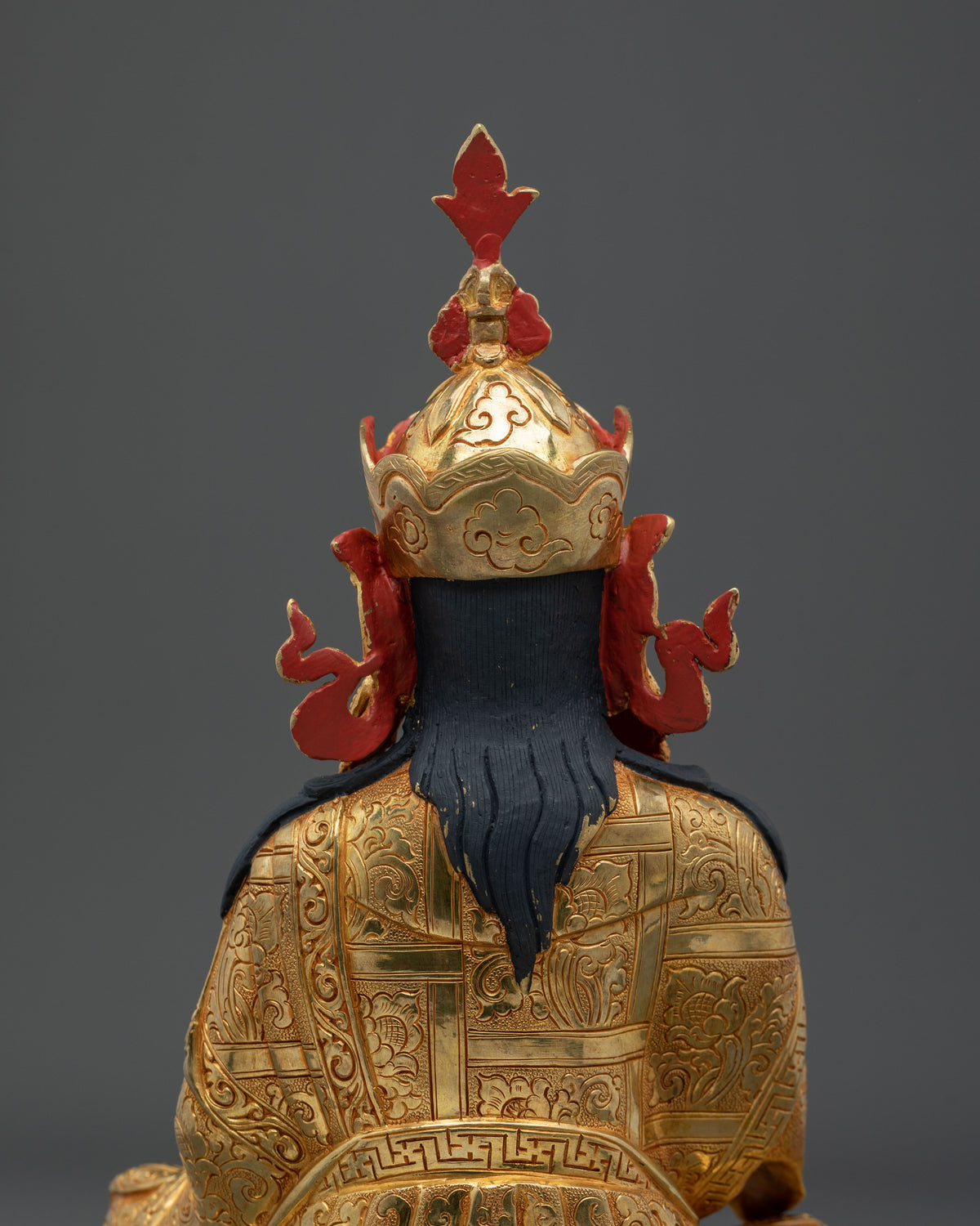 Guru Rinpoche Statue Set | 24k Fire Gold-Gilded Statue Collection