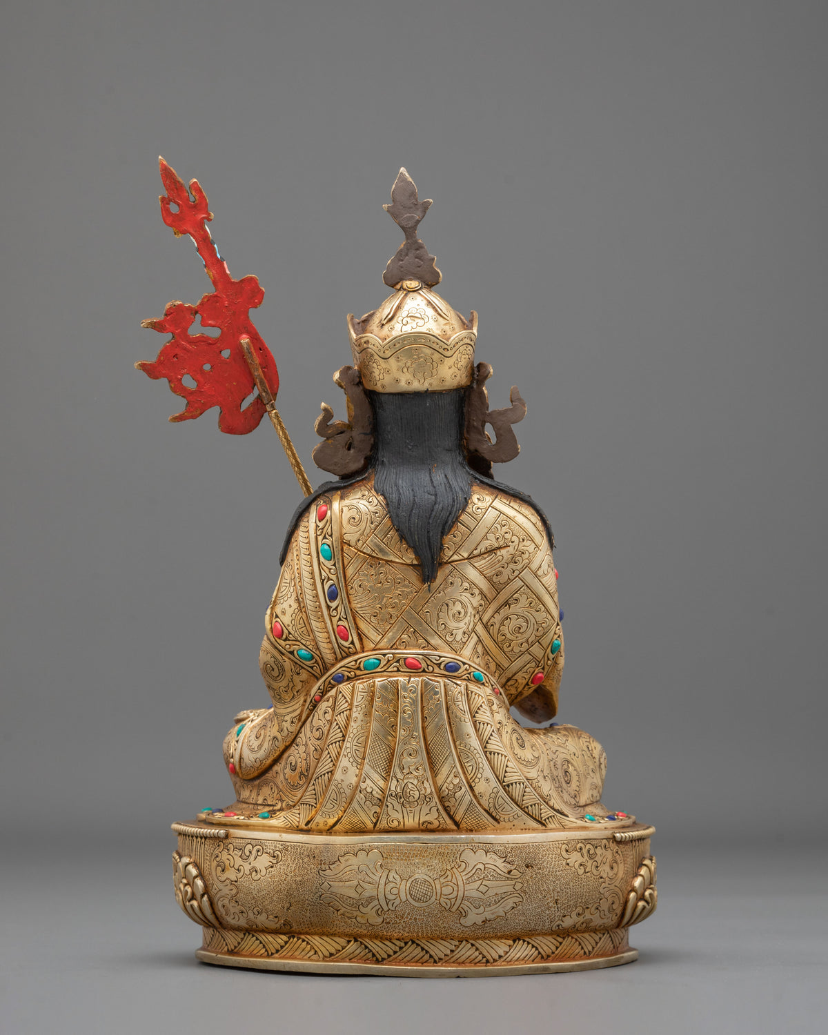 Guru Tsokye Dorje Statue: Electo-Plated Gold on Copper