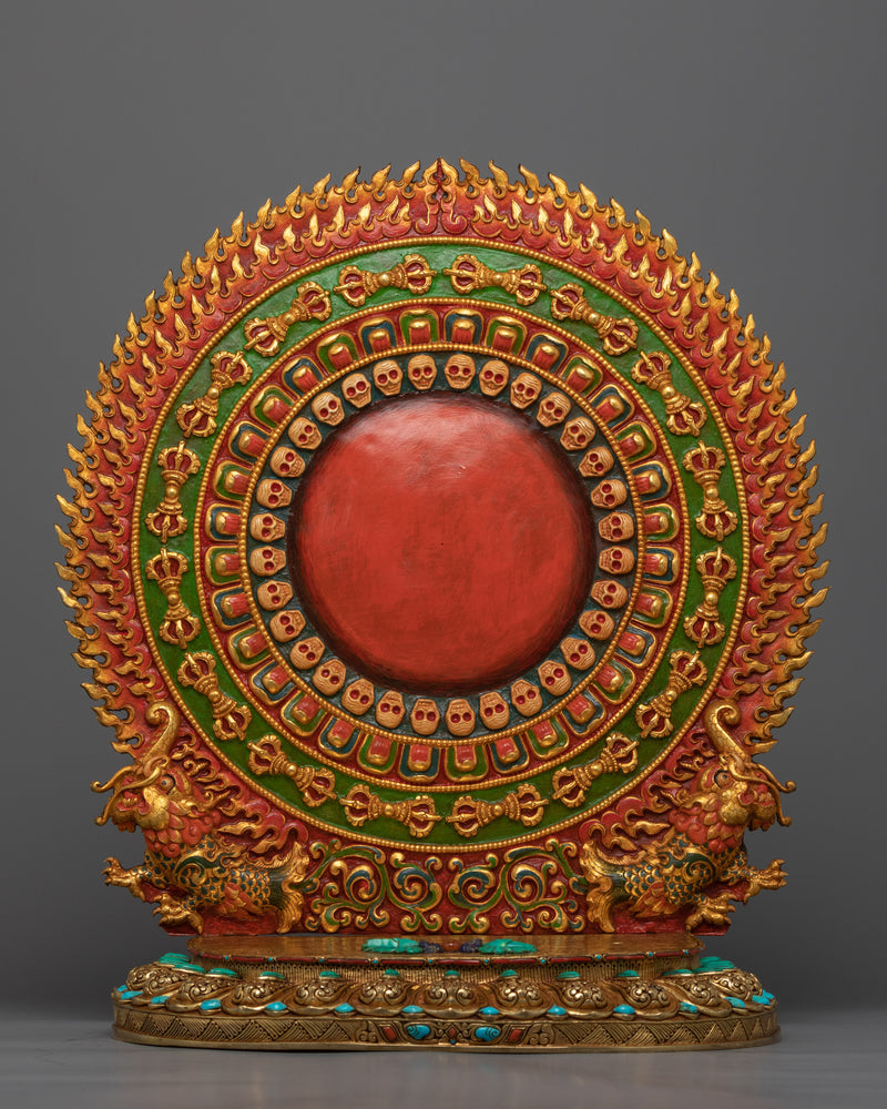 Vajrapani Bodhisattva Gold Gilded Statue | Hand-Carved Bodhisattva Statue
