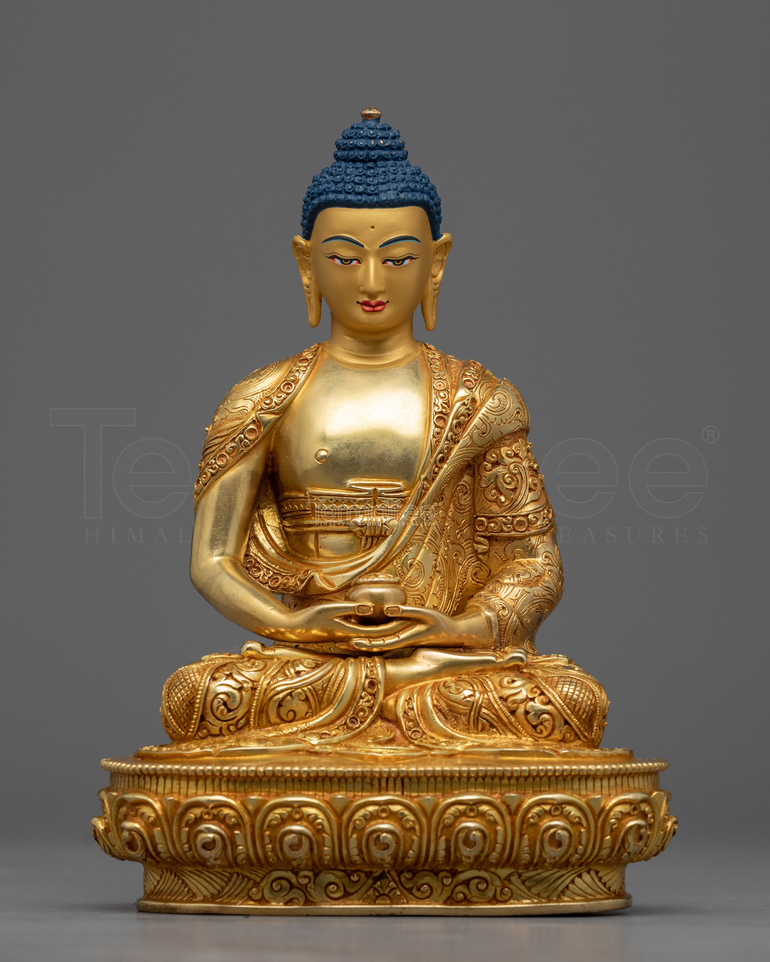 Amitabha Buddha Pure Land Statue | 24k Gold Gilded Figurine