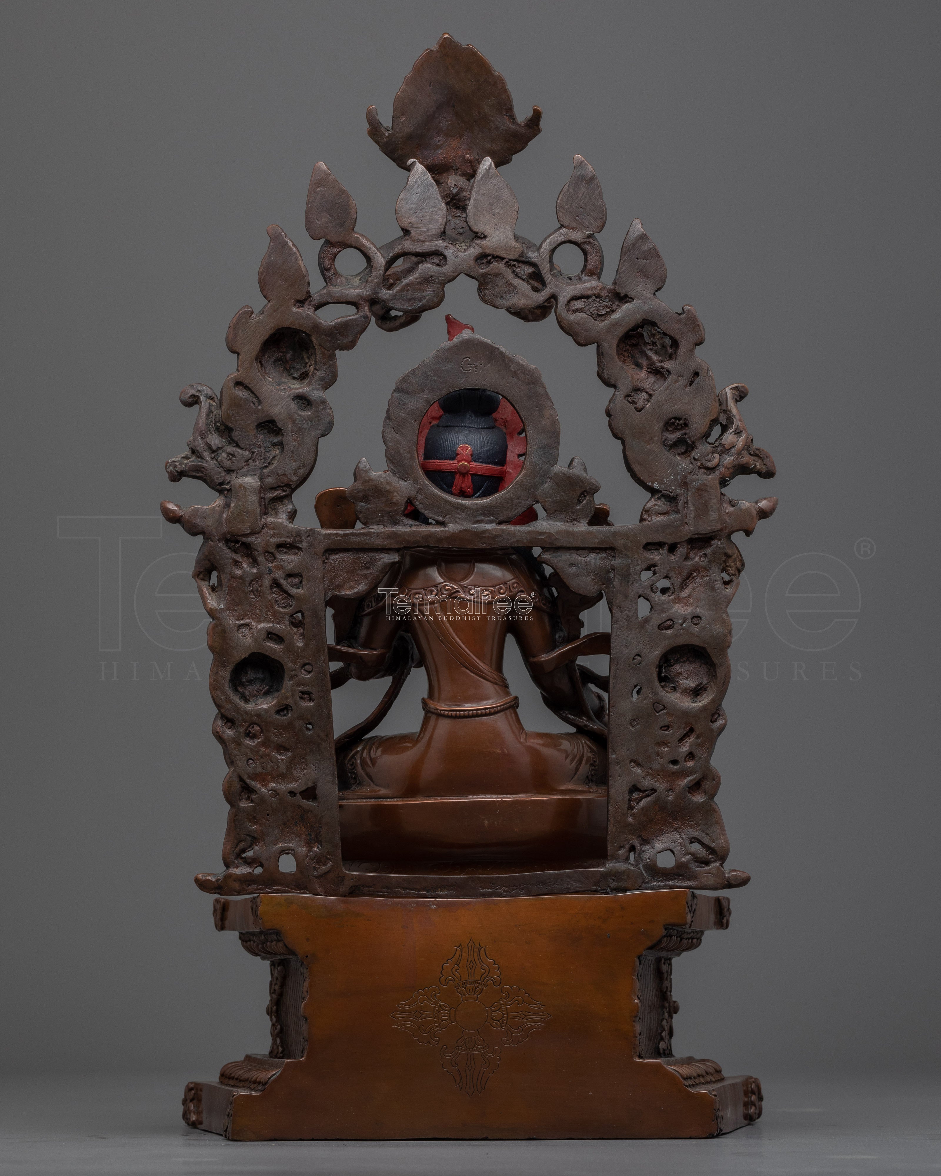 Green Tara, Bodhisattva of Compassion Statue | Oxidized Copper Buddhist Statue