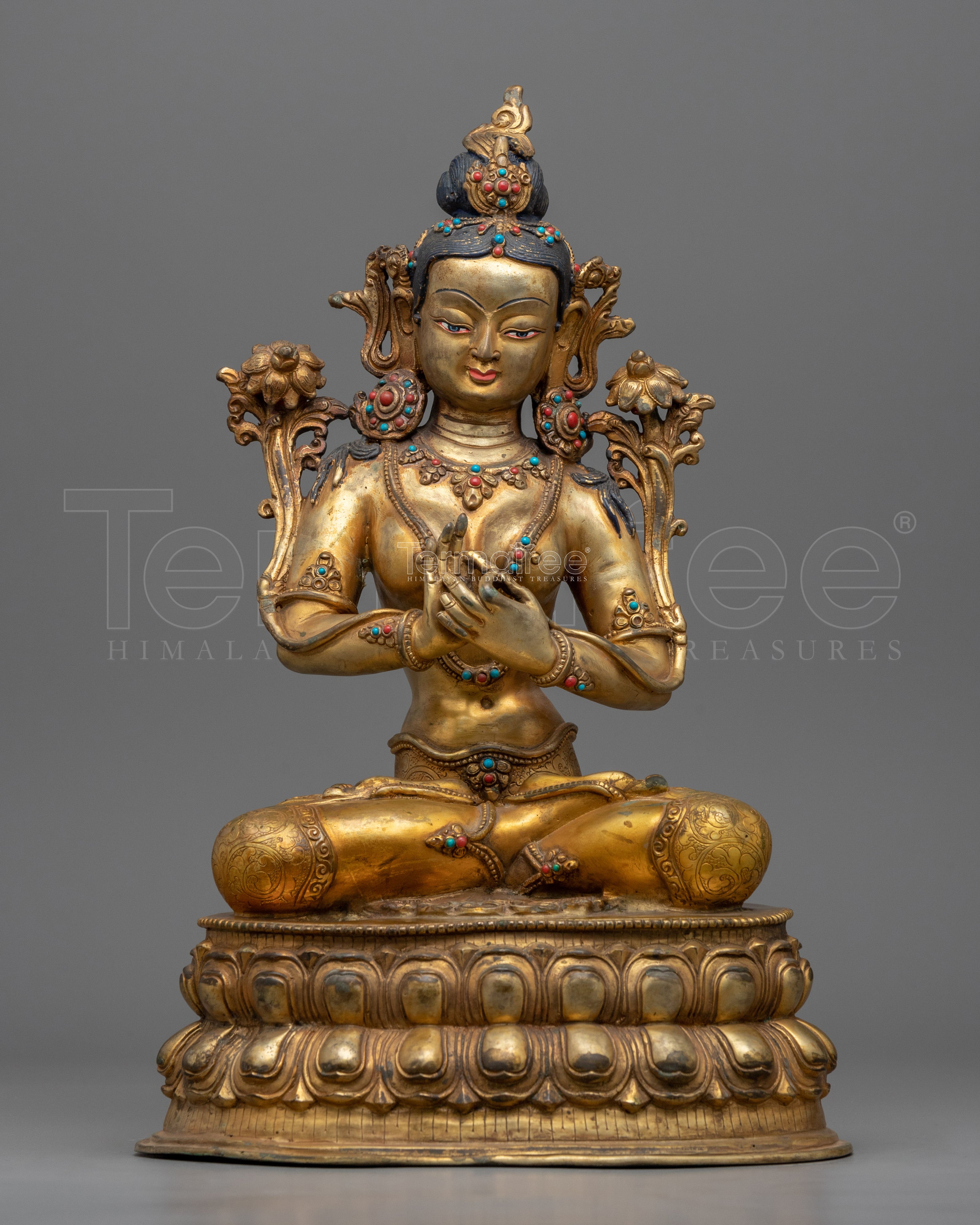 Tibetan White Tara Figurine for Meditation | Himalayan Buddhist Art