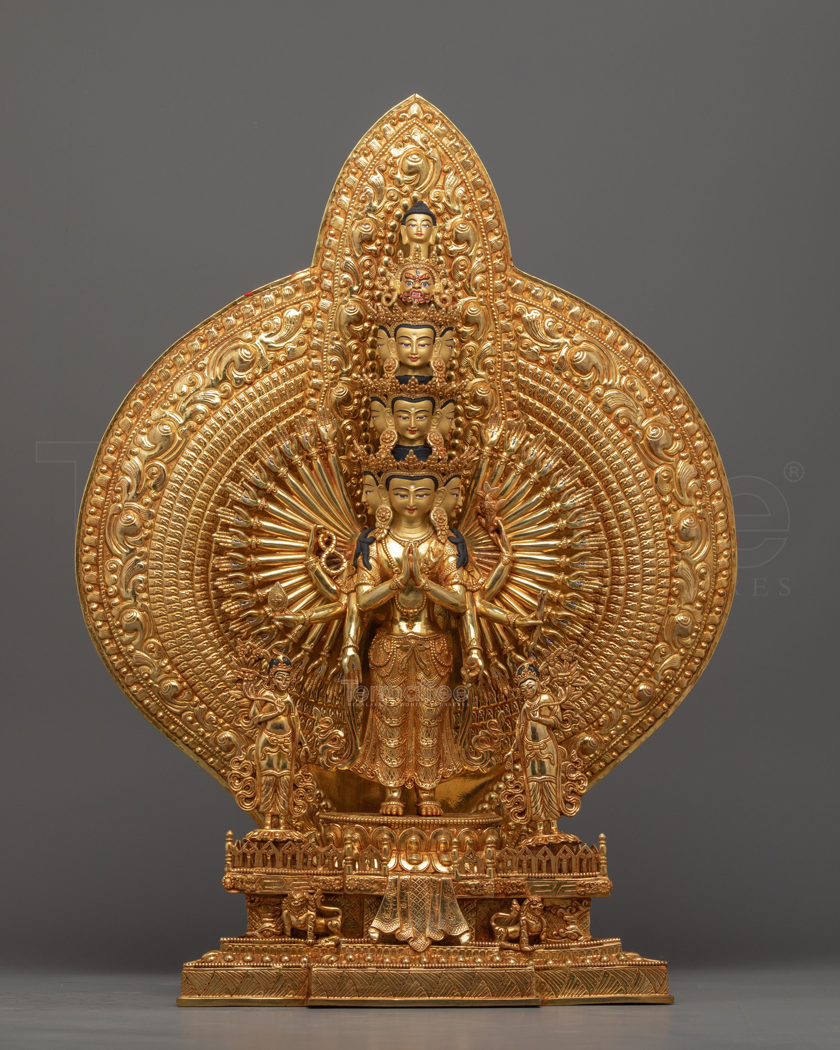 Chenrezig with 1000 Arms Statue | Hand-Carved Bodhisattva Statue