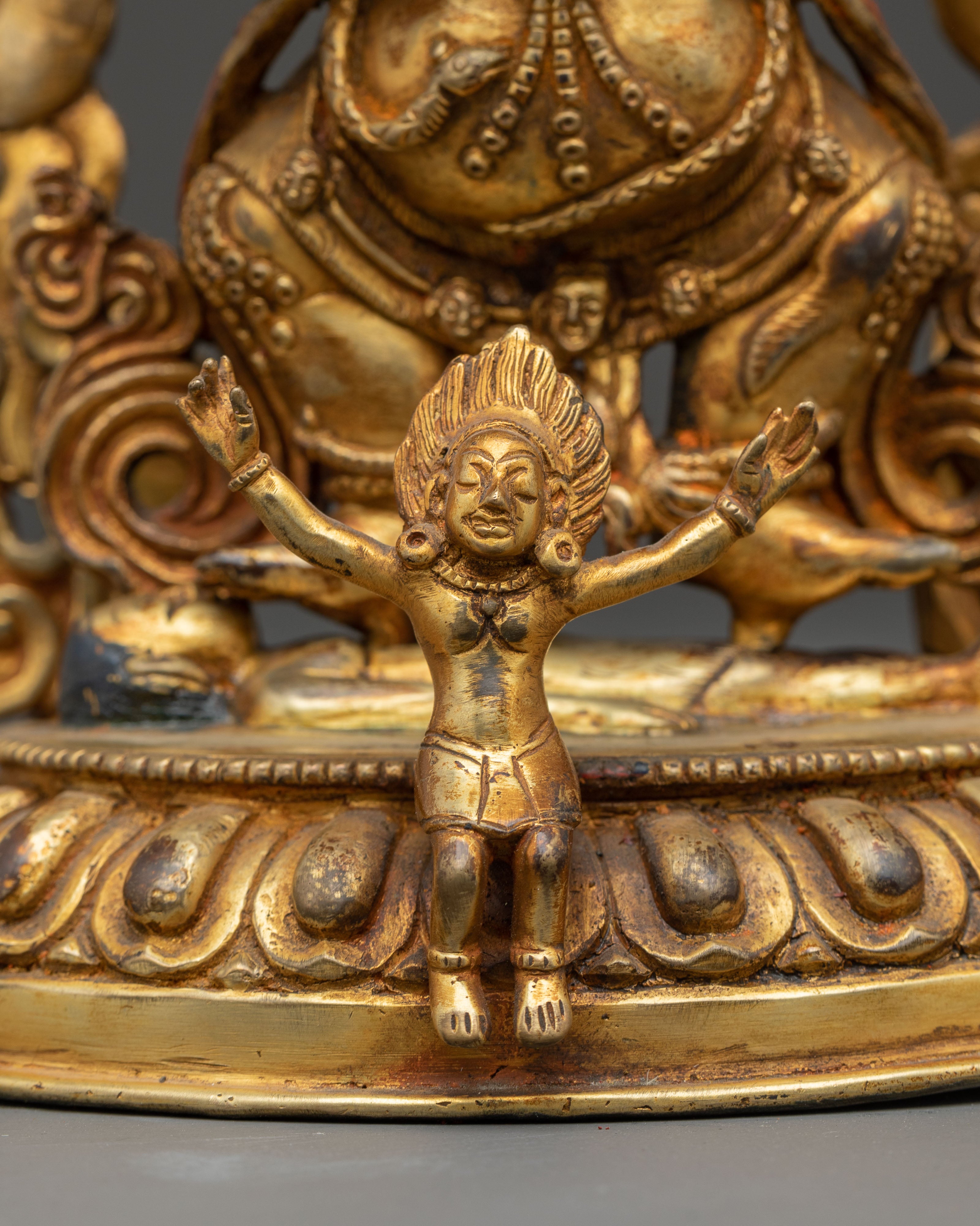 Golden Sakya Mahakala Artwork | Protector of the Dharma