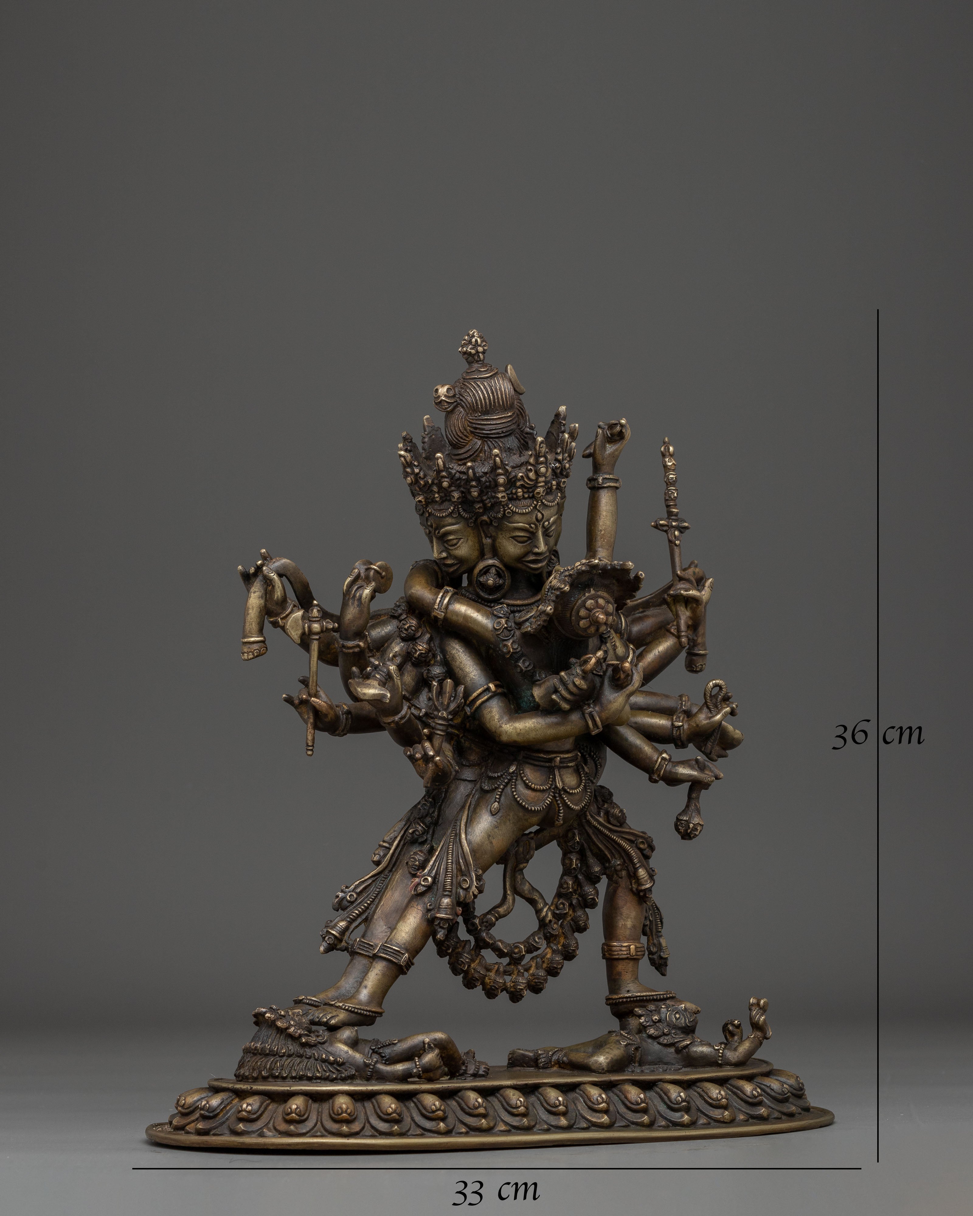 Handcrafted Buddhist Tantric Deity Chakrasambhara
