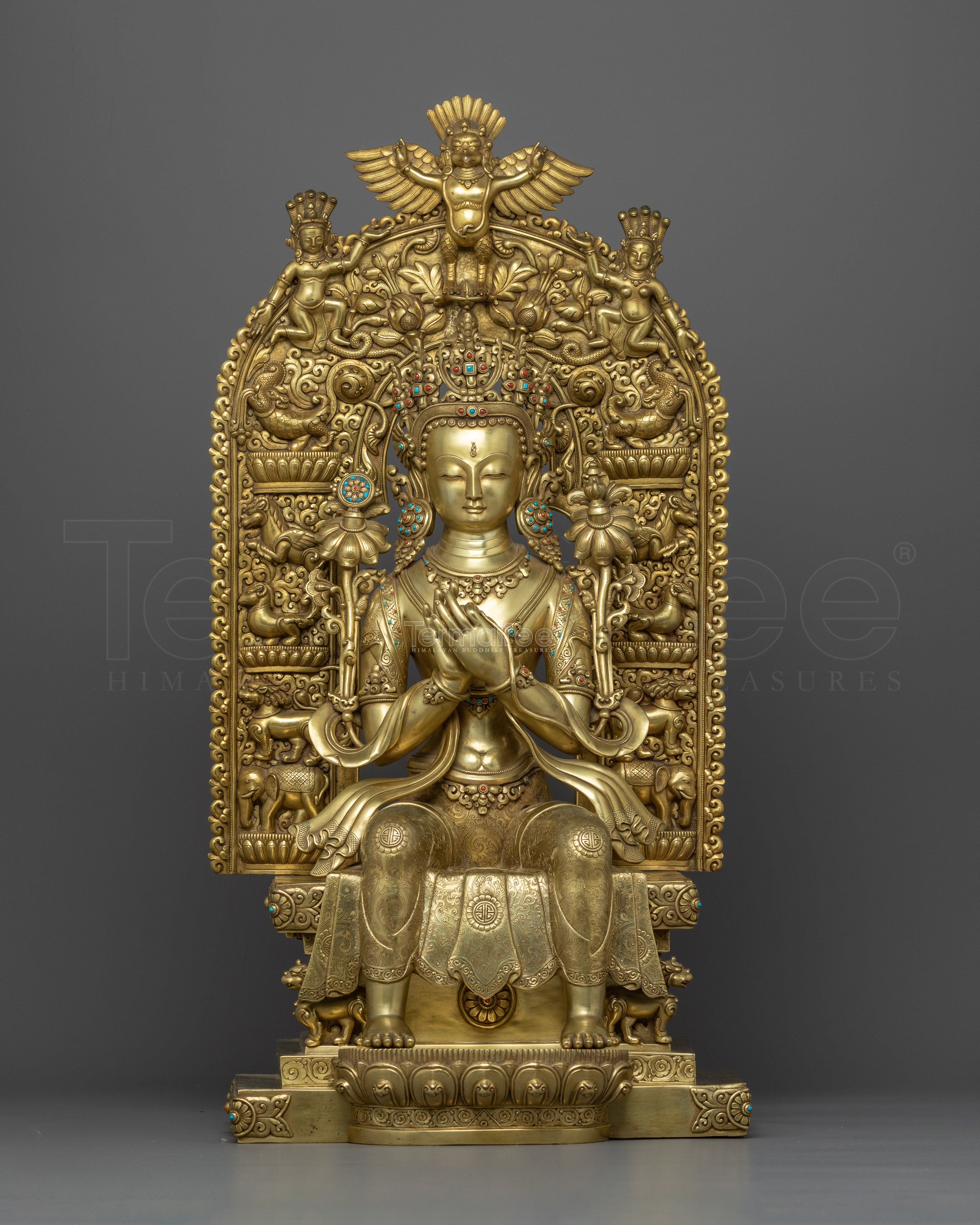 Maitreya Buddha Statue | Handmade in Nepal, Himalayan Buddhist Art