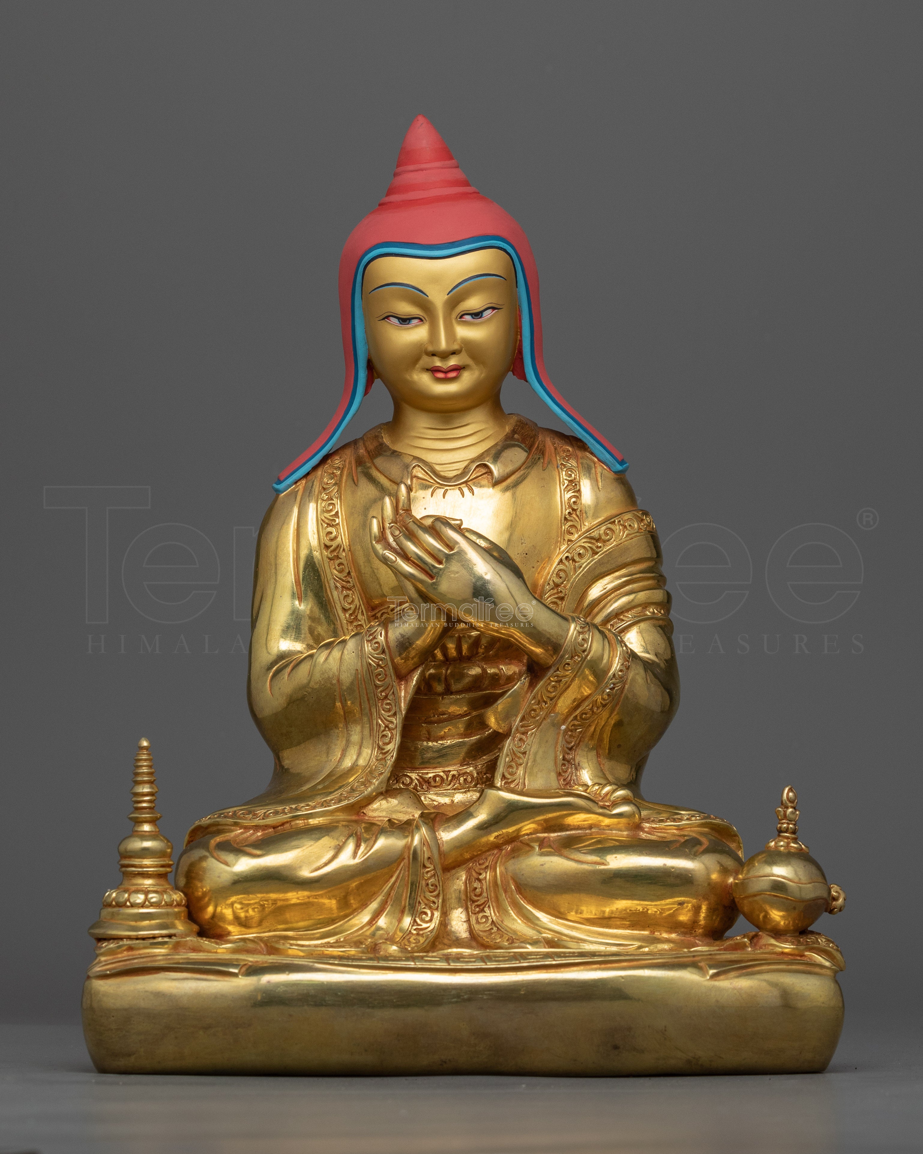 Atisa Buddhist Religious Leader Statue | Traditional Handcrafted Buddhist Art