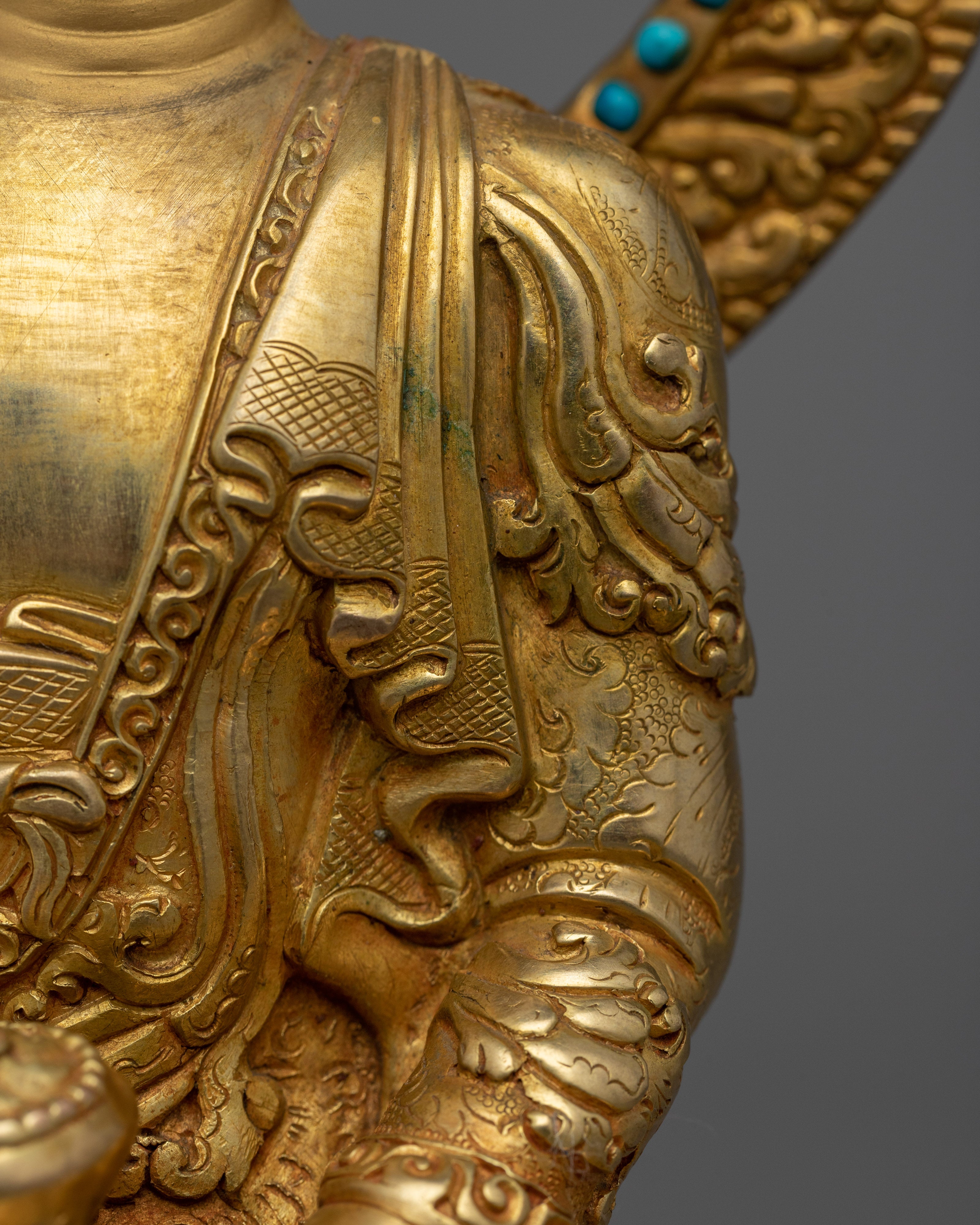 Amitabha Buddha Mudra Sculpture | Handmade in Nepal, Himalayan Buddhist Art