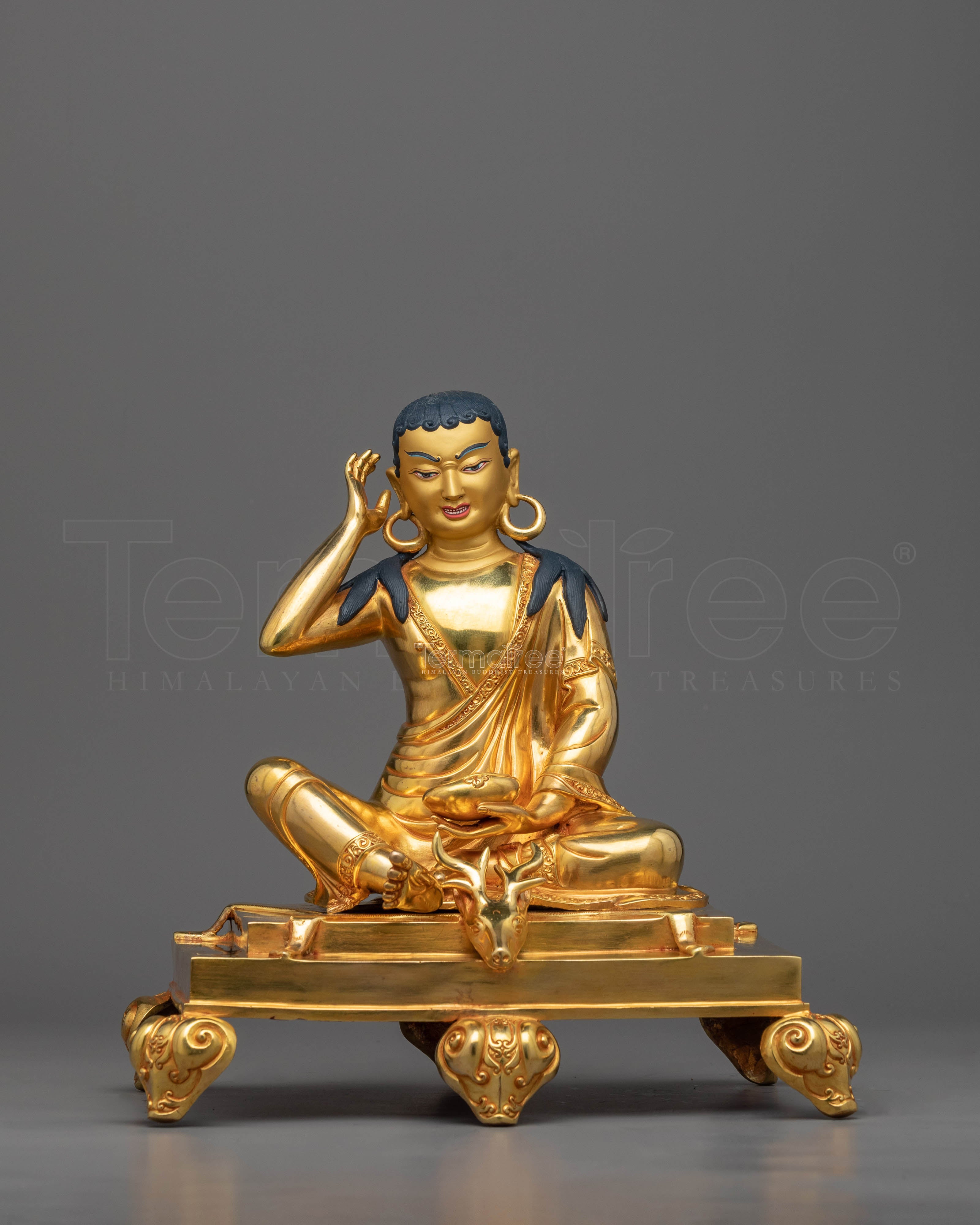 Tibetan Siddha, Jetsun Milarepa Statue | Traditional Himalayan Buddhist Art