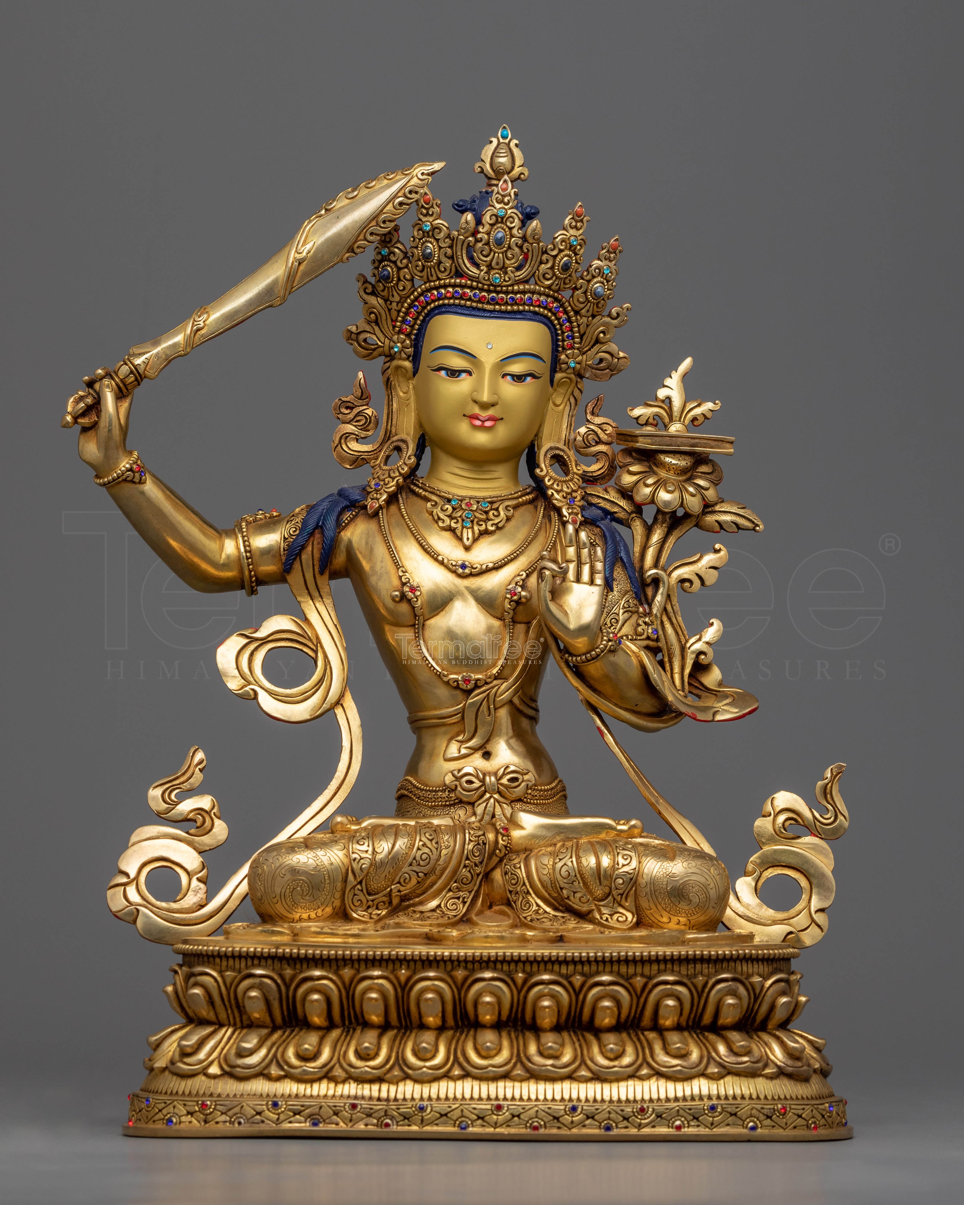 Manjushri Statue to go with Manjushri Incense | Himalayan Buddhist Statues