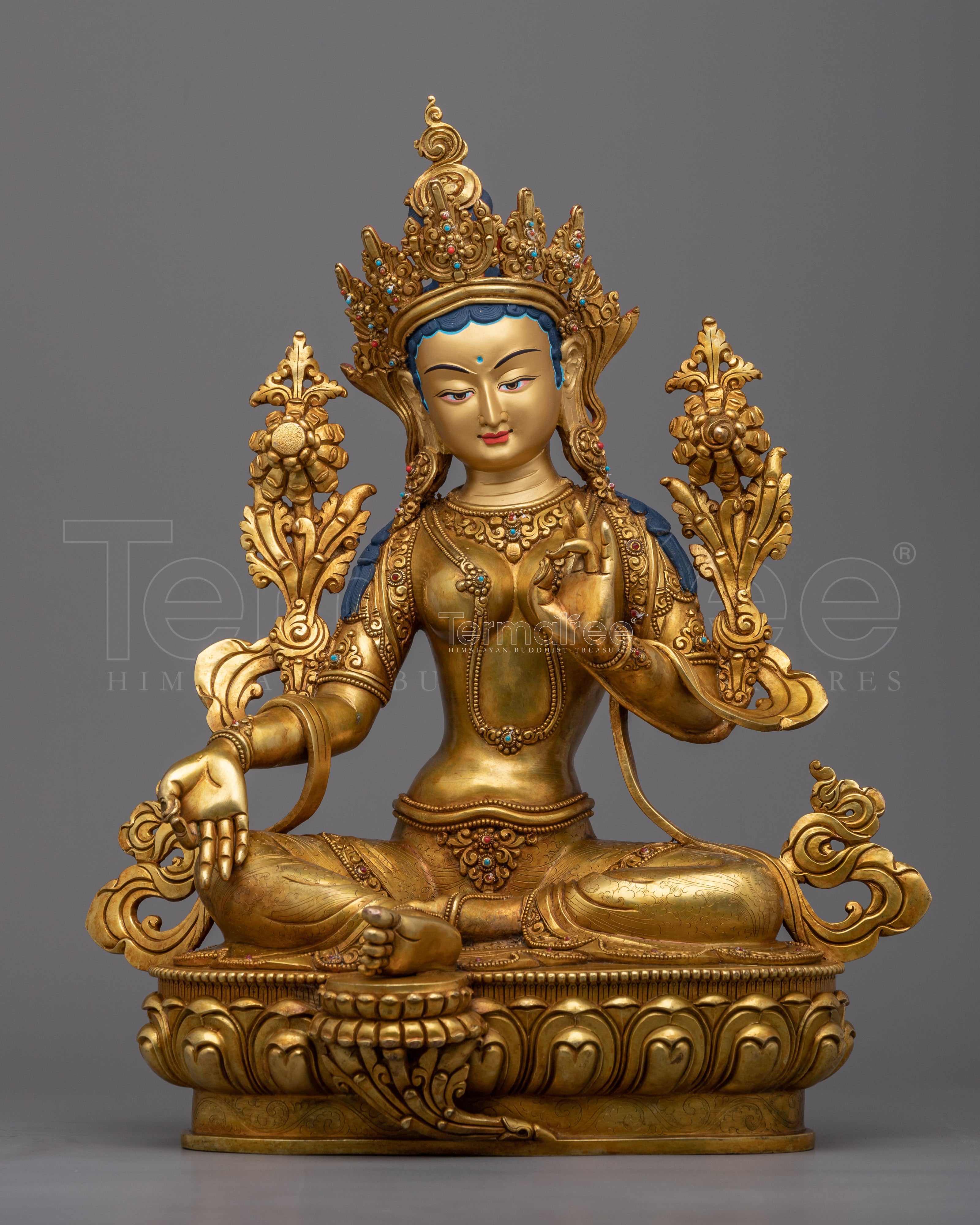 Green Tara Statue | Handmade in Nepal, Himalayan Buddhist Art