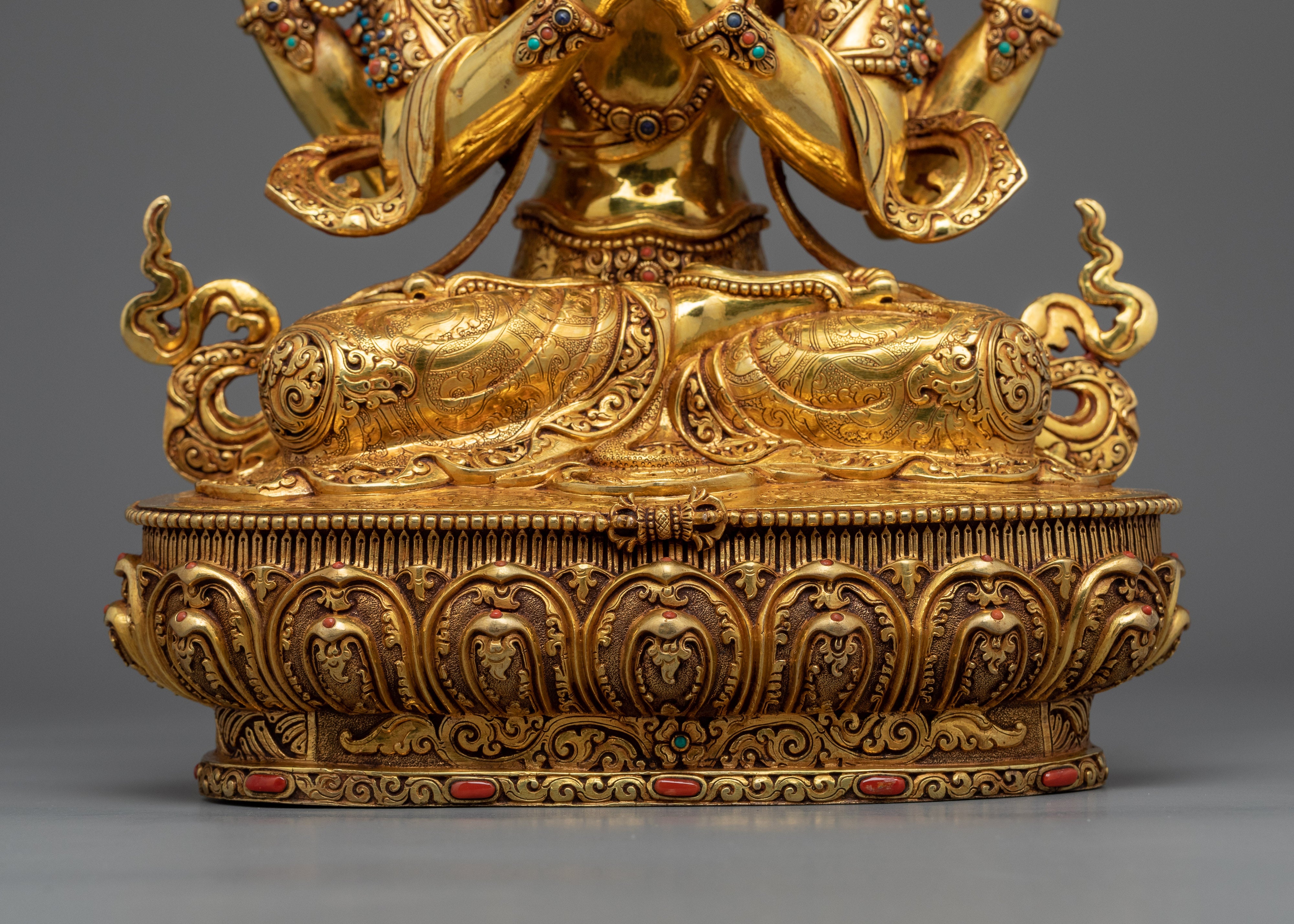 Beautiful Chenrezig Golden Statue | Bodhisattva of Compassion