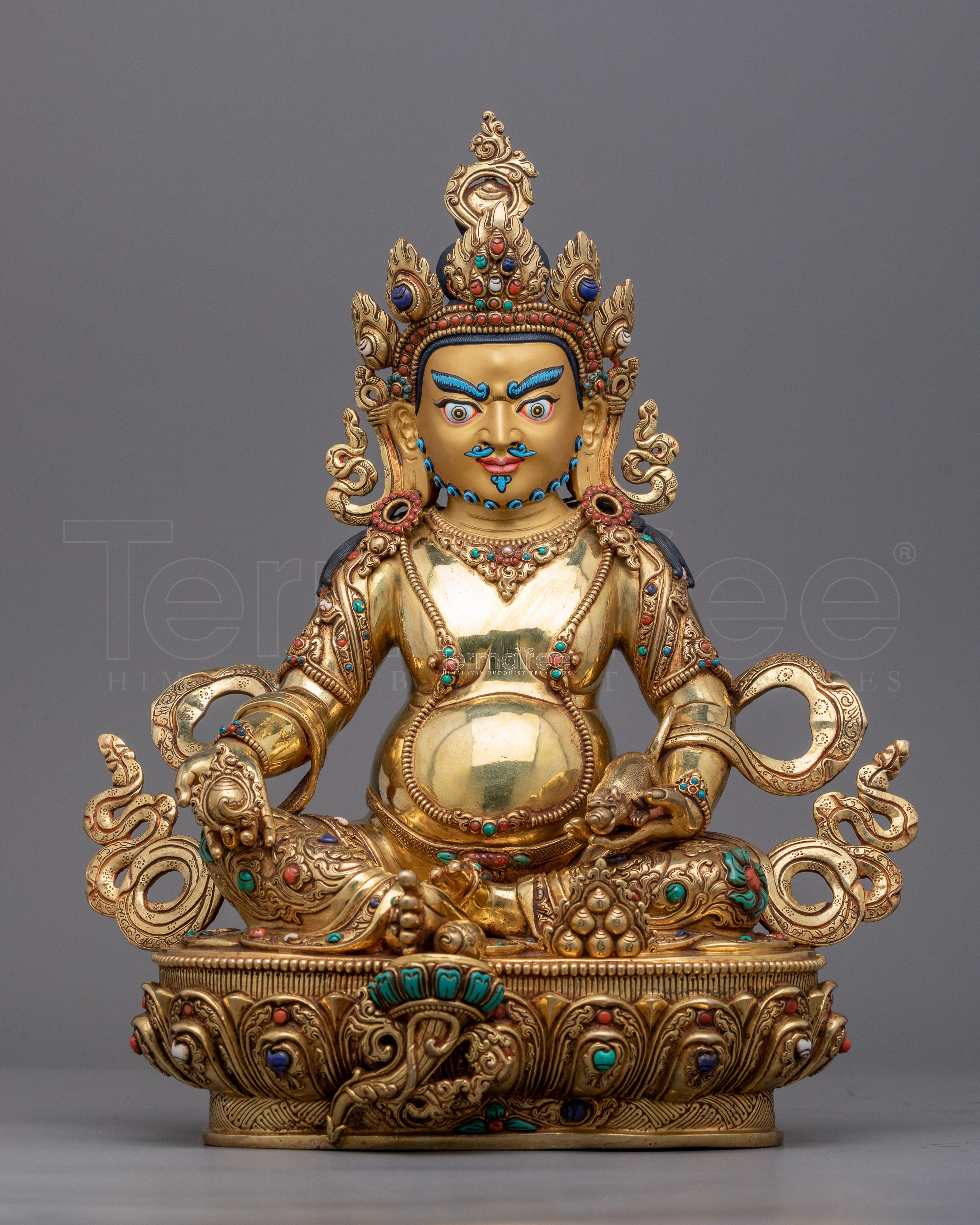 Dzambhala Practice Sculpture | Tibetan Deity of Wealth for Prosperity