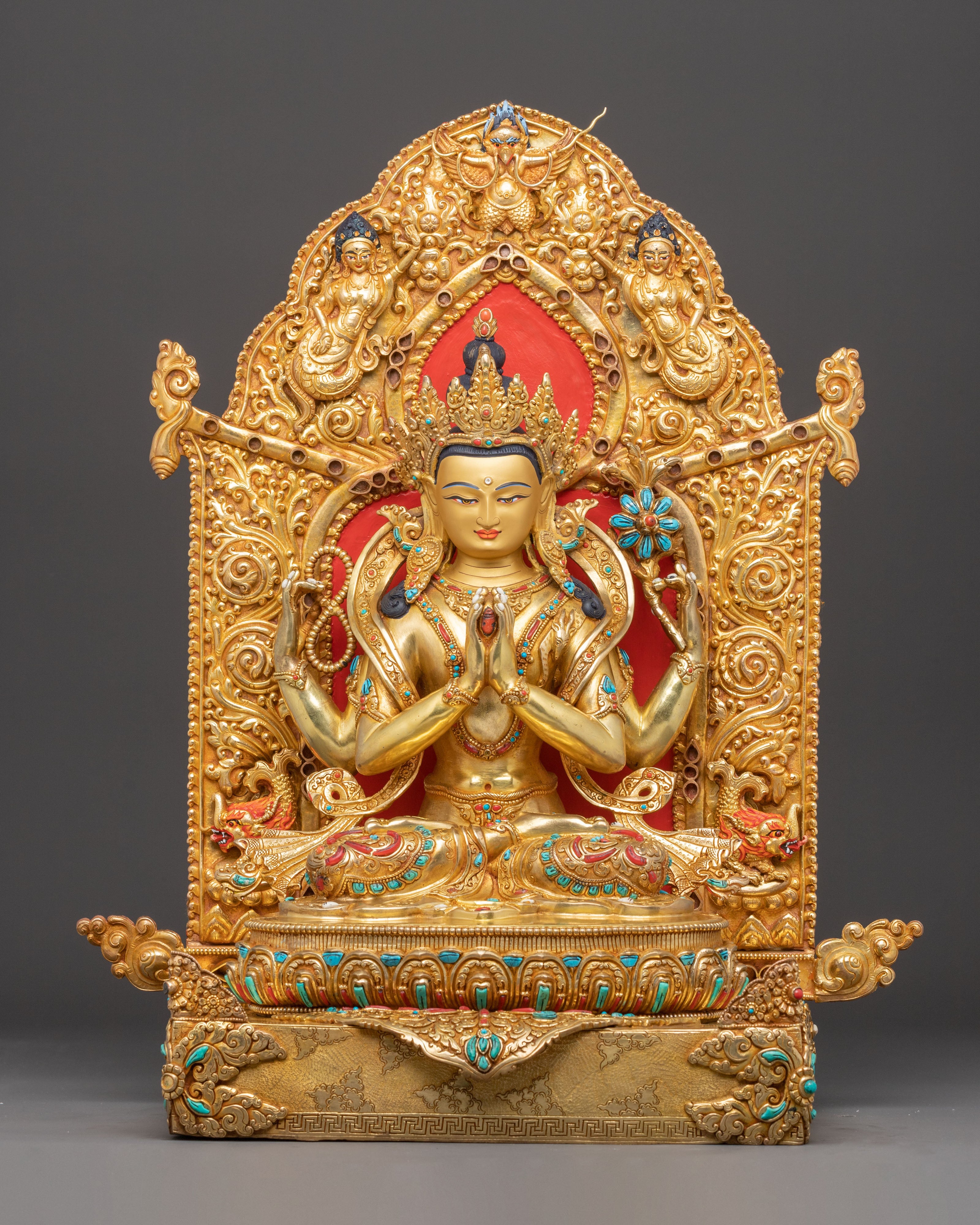 Majestic Statue of Bodhisattva Chenrezig 