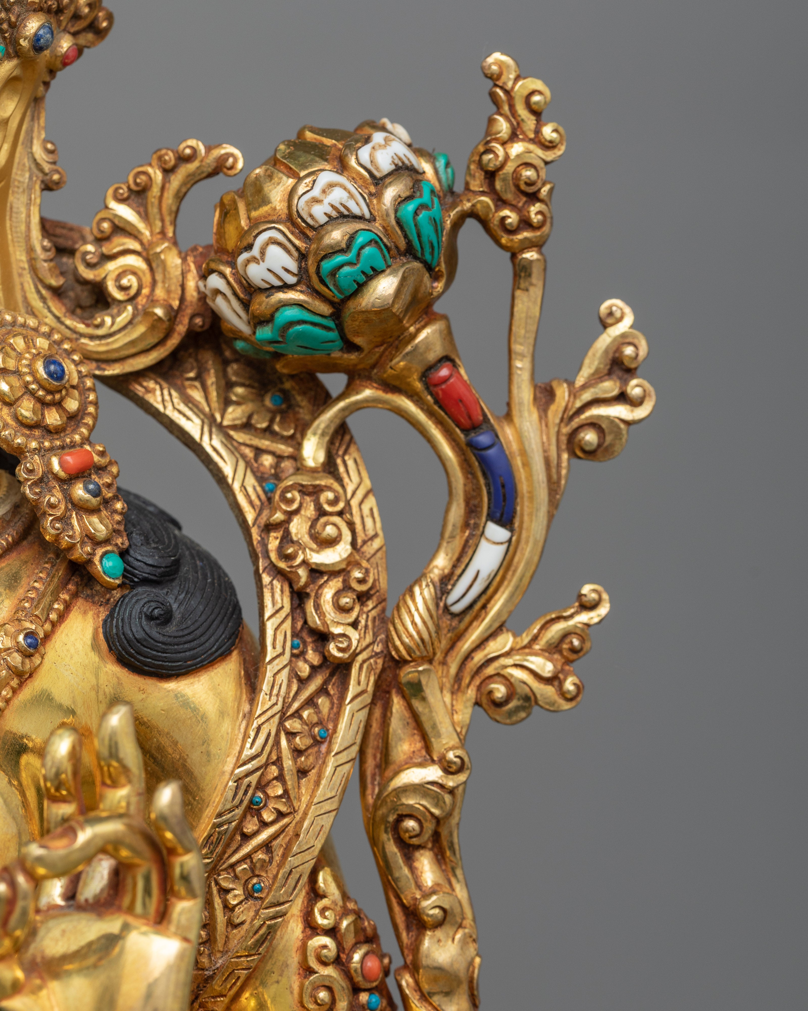 Green Tara Goddess Statue | Himalayan Hand Crafted Sculpture