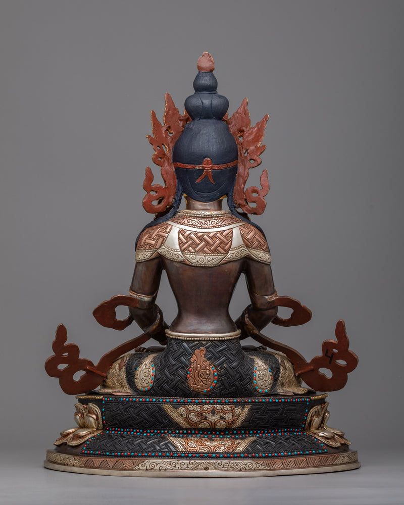 Amitayus Buddhist Meditation Statue | The Buddha of Boundless Life and Infinite Light