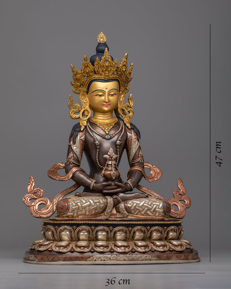 Amitayus Buddhist Meditation Statue | The Buddha of Boundless Life and Infinite Light