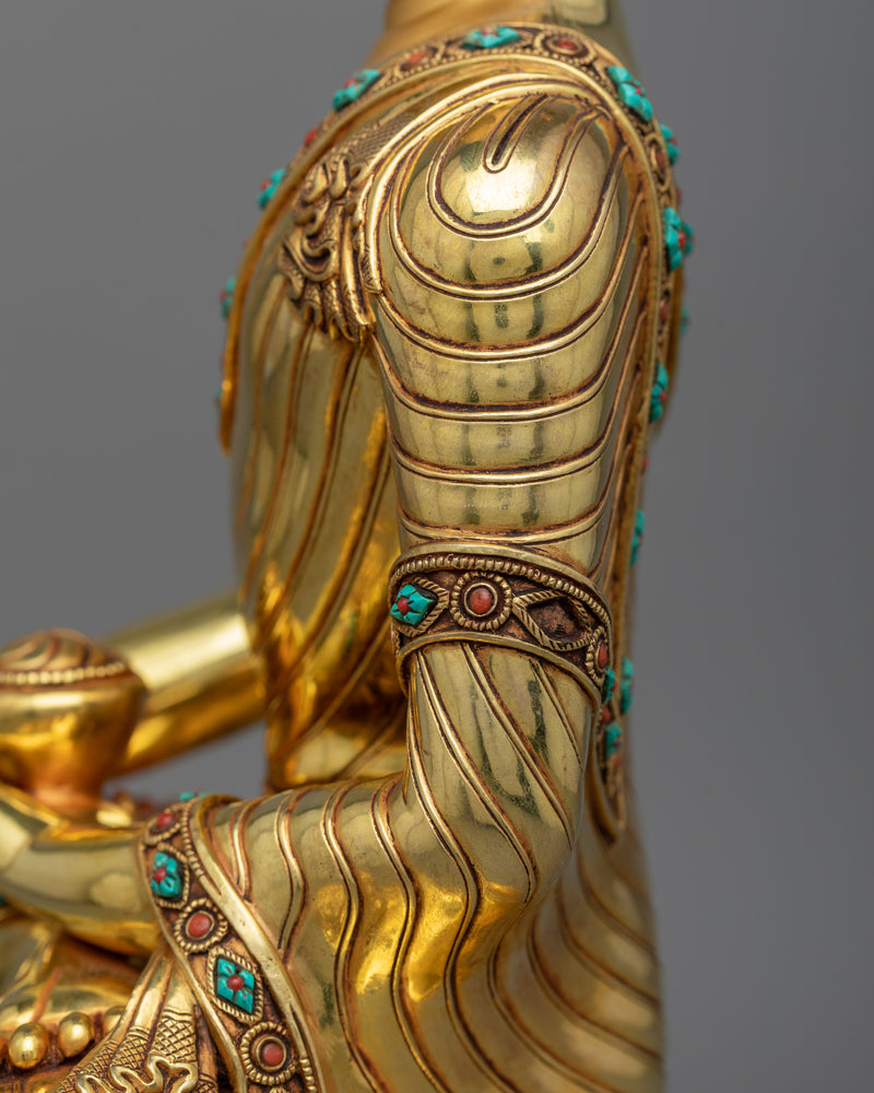 Majestic 16.1" Buddha Statue Tibetan | A Testament to Tibetan Buddhist Artistry