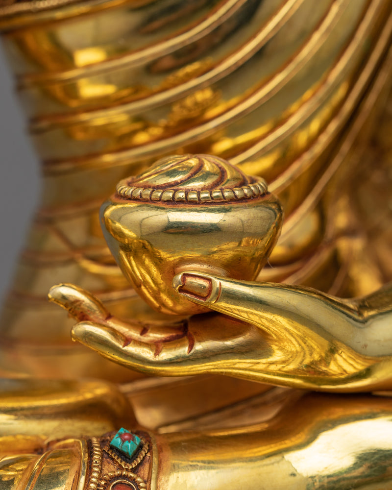 Majestic 16.1" Buddha Statue Tibetan | A Testament to Tibetan Buddhist Artistry