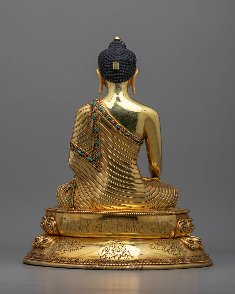 Majestic 16.1" Buddha Statue Tibetan | A Testament to Tibetan Buddhist Artistry