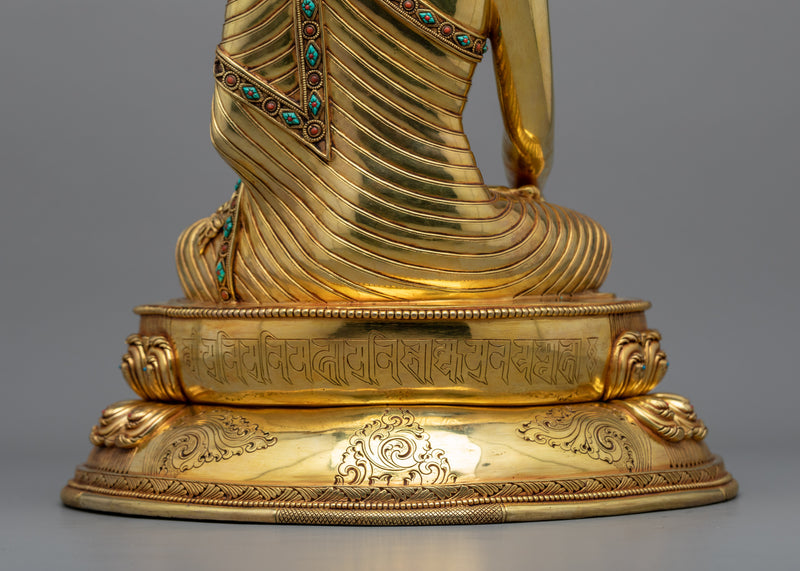 Majestic 16.1" Buddha Statue Tibetan | A Testament to Tibetan Buddhist Artistry