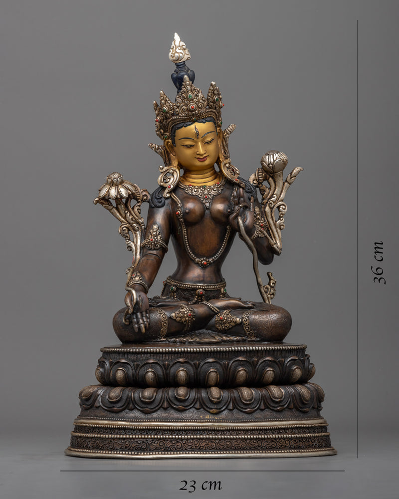 Elegant White Tara Small Statue | A Symbol of Longevity and Healing Energy