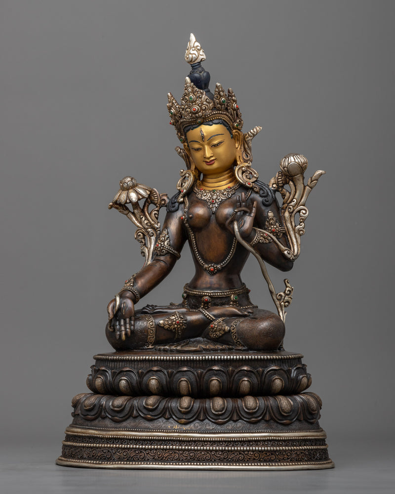 Elegant White Tara Small Statue | A Symbol of Longevity and Healing Energy