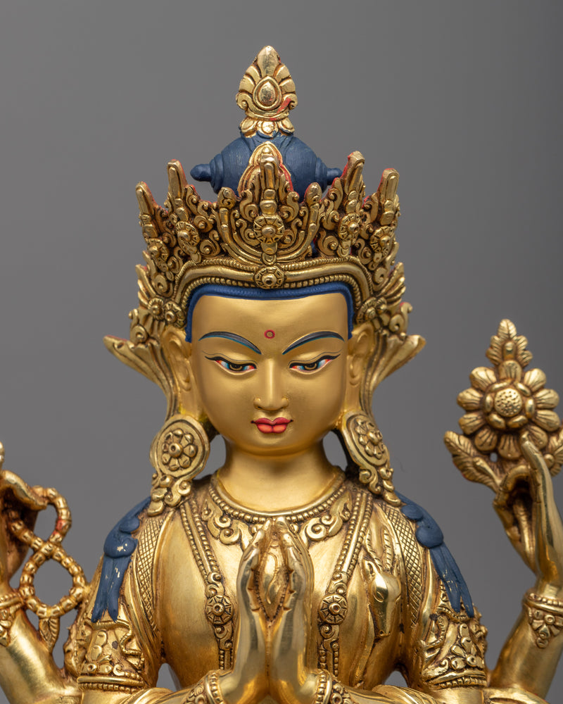 Bodhisattva Avalokiteshvara Statue | Chenrezig, "One who looks with unwavering eye"