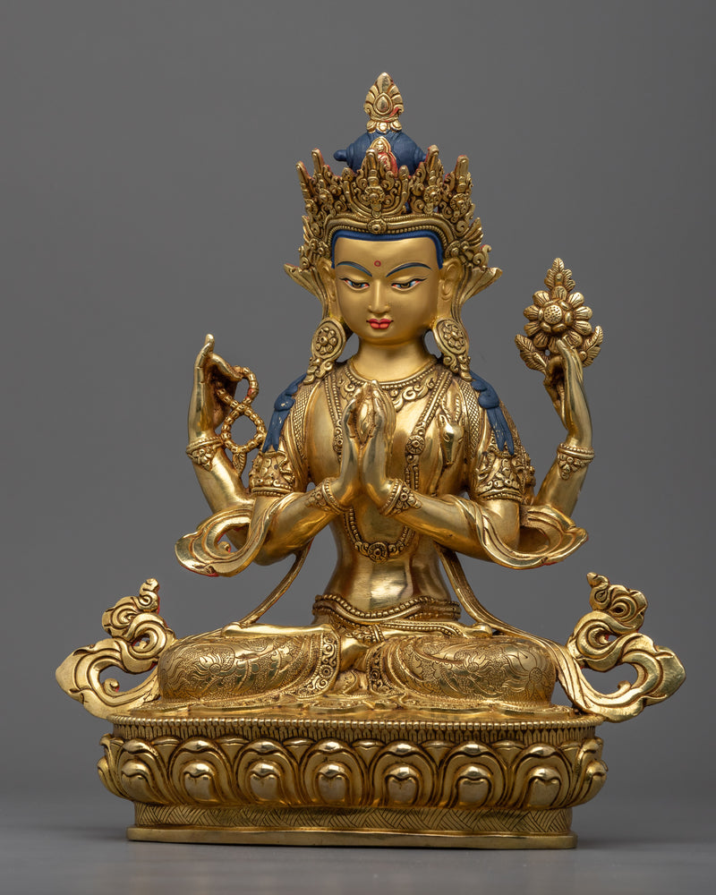 Bodhisattva Avalokiteshvara Statue | Chenrezig, "One who looks with unwavering eye"