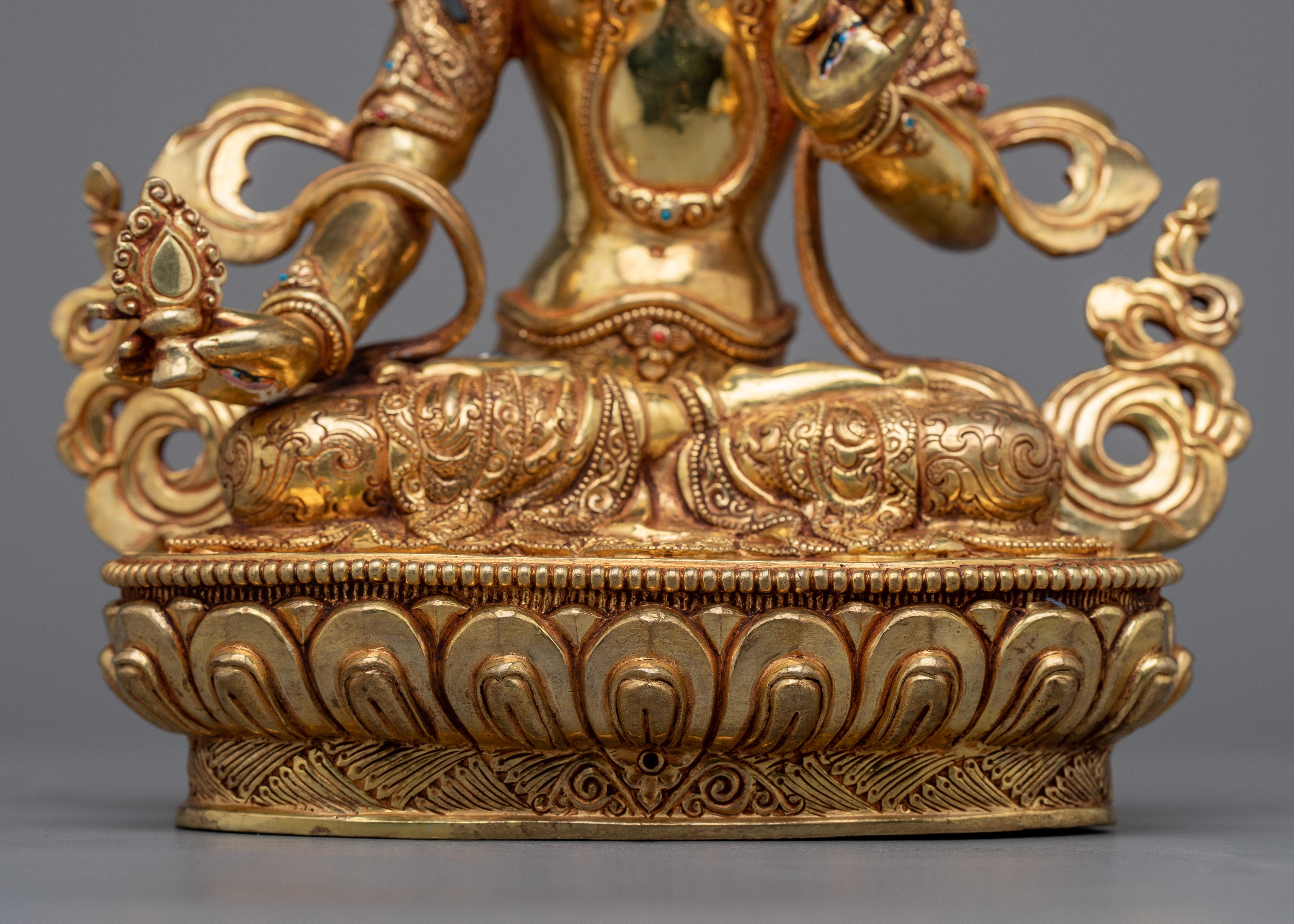 Dukar Prayer Gold Statue | Beautiful Craftmanship of Nepali Artist