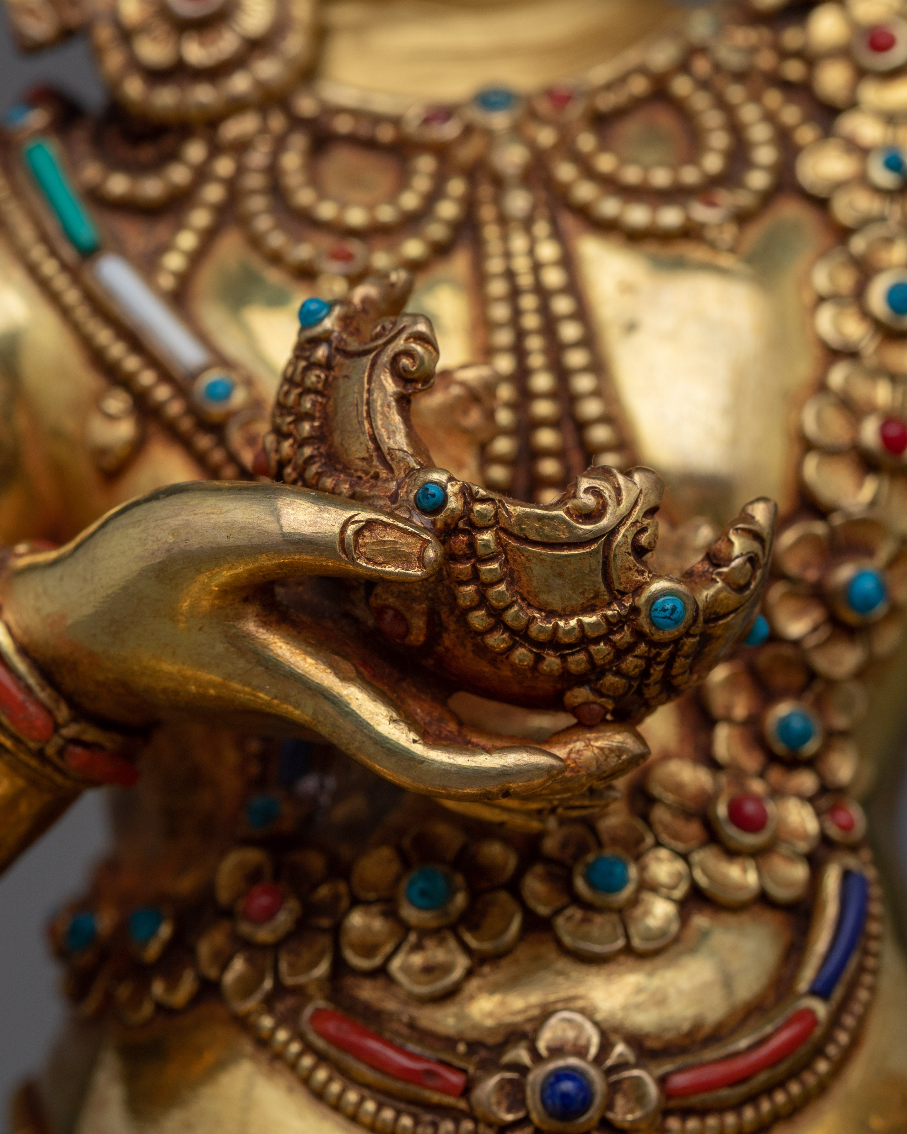 Virupa High Quality Gold Statue | Mahasiddha, The Lord of All Yogis