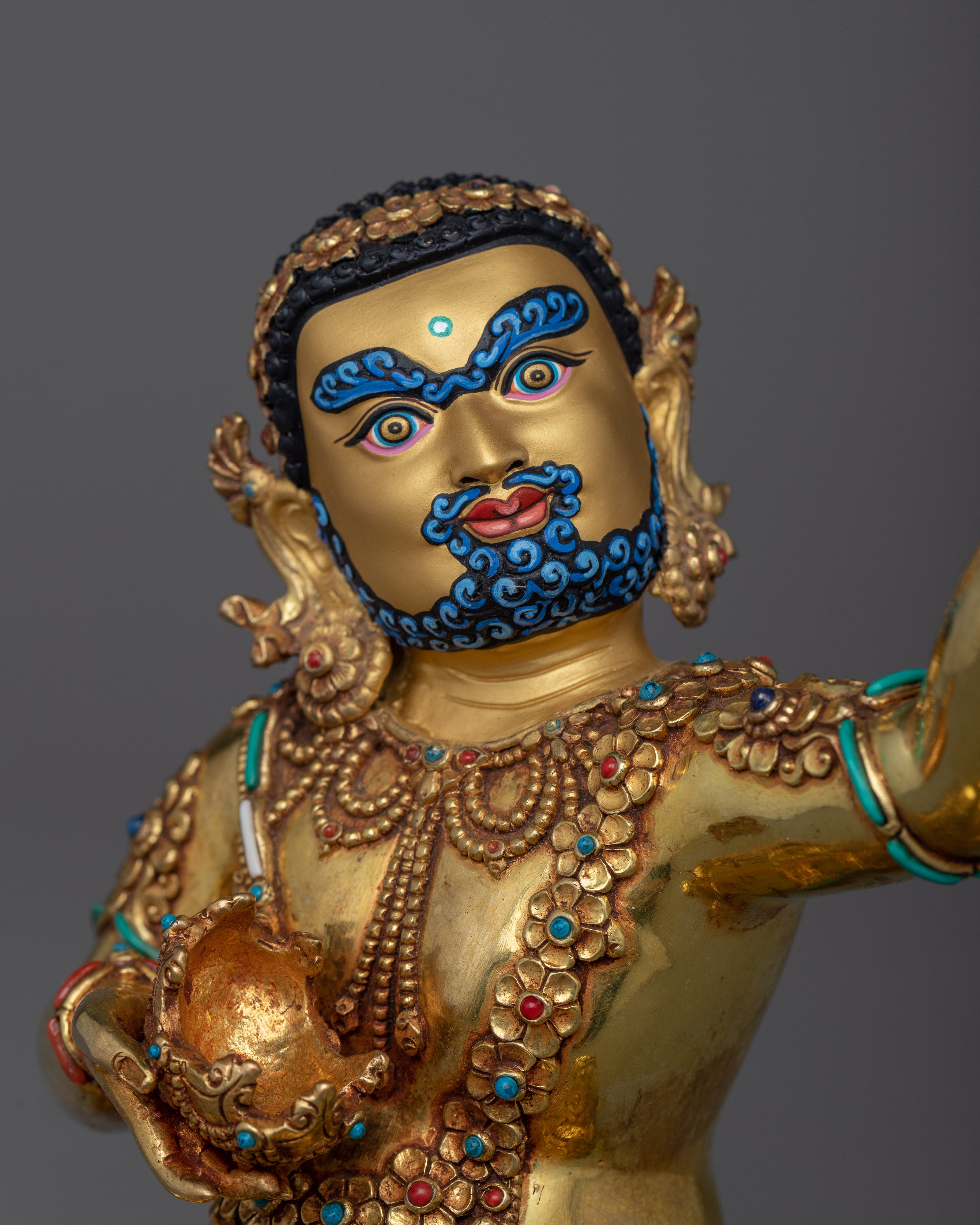 Virupa High Quality Gold Statue | Mahasiddha, The Lord of All Yogis
