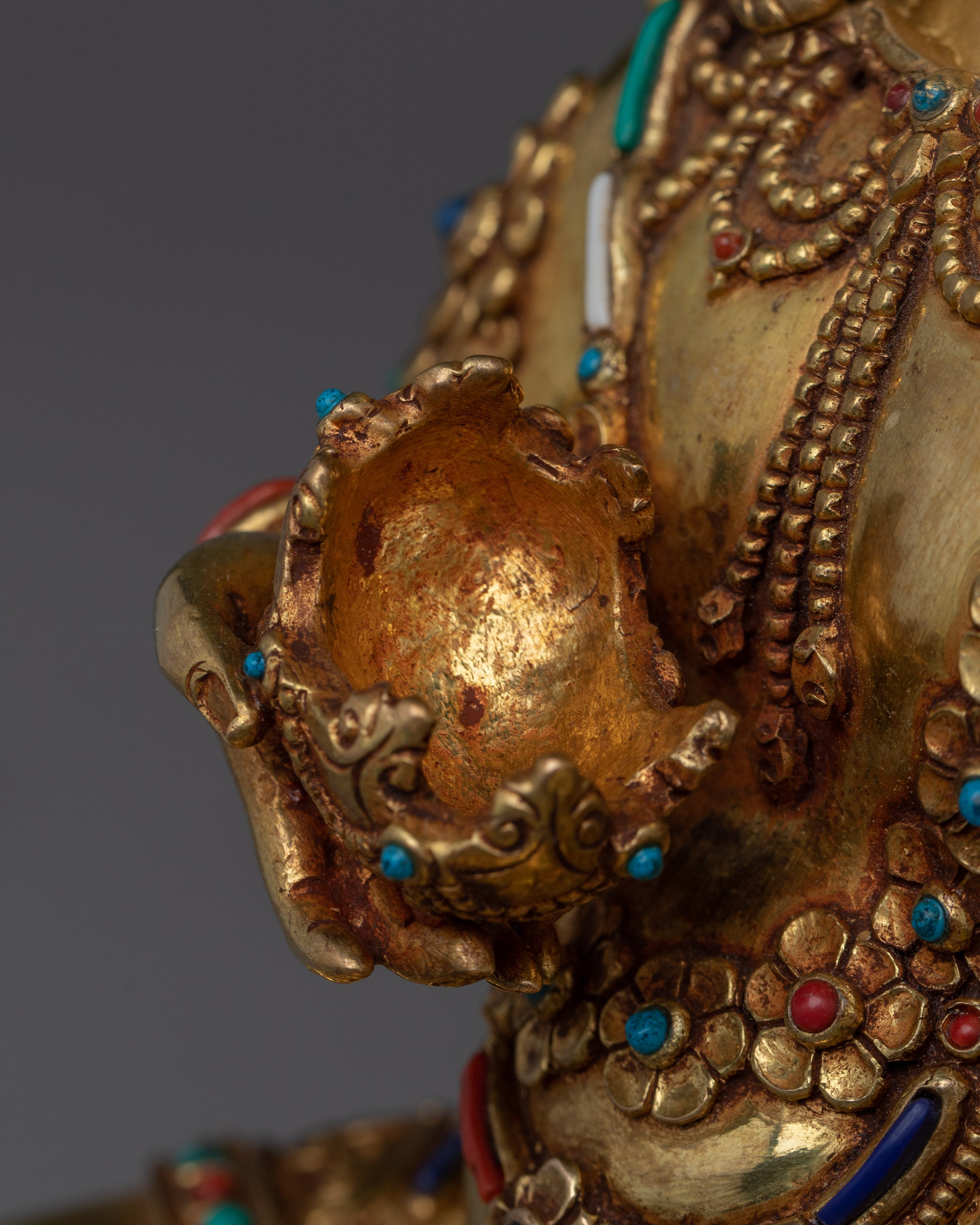 Virupa High Quality Gold Statue | Mahasiddha, The Lord of All Yogis