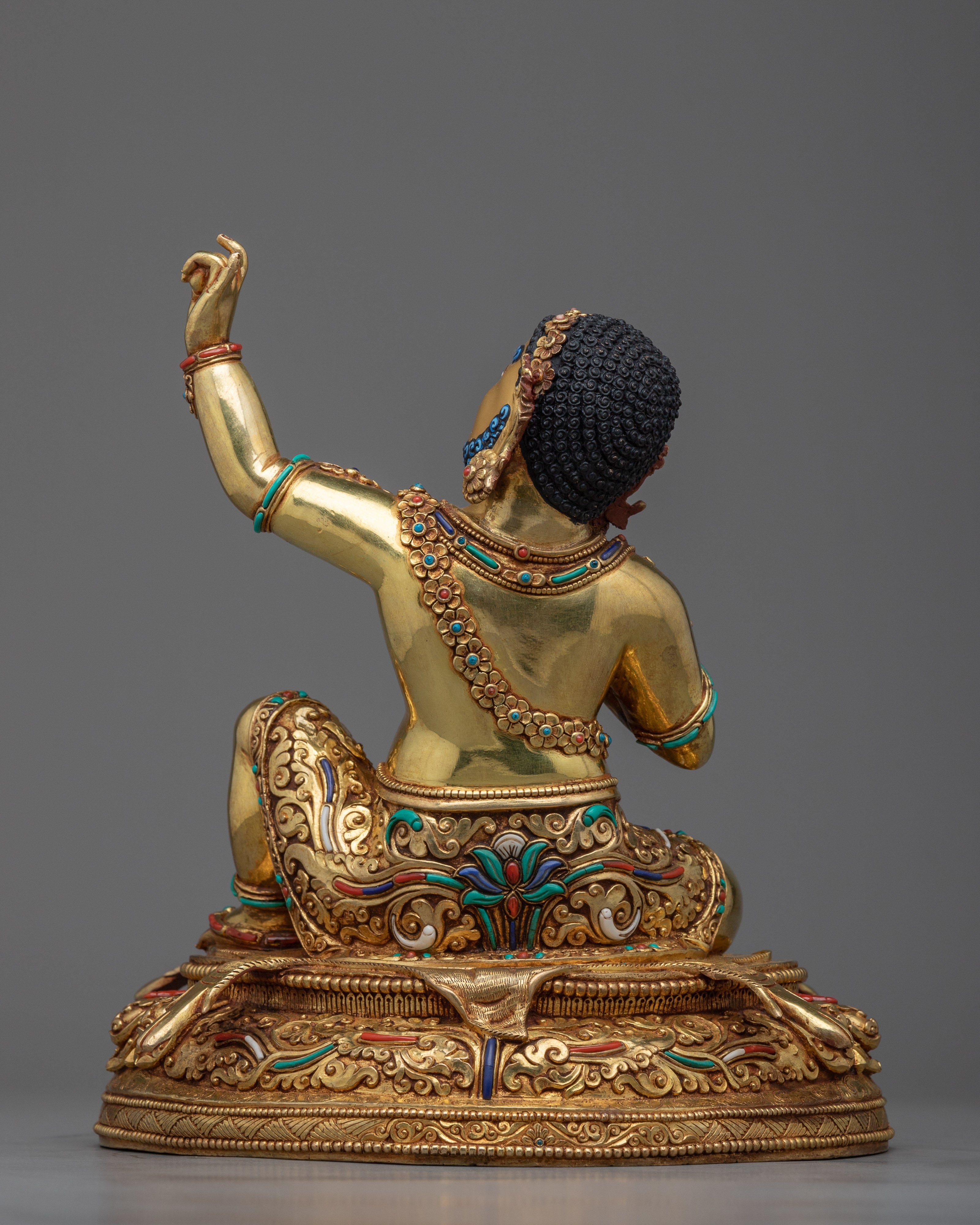 Virupa High Quality Gold Statue | Mahasiddha, The Lord of All Yogis