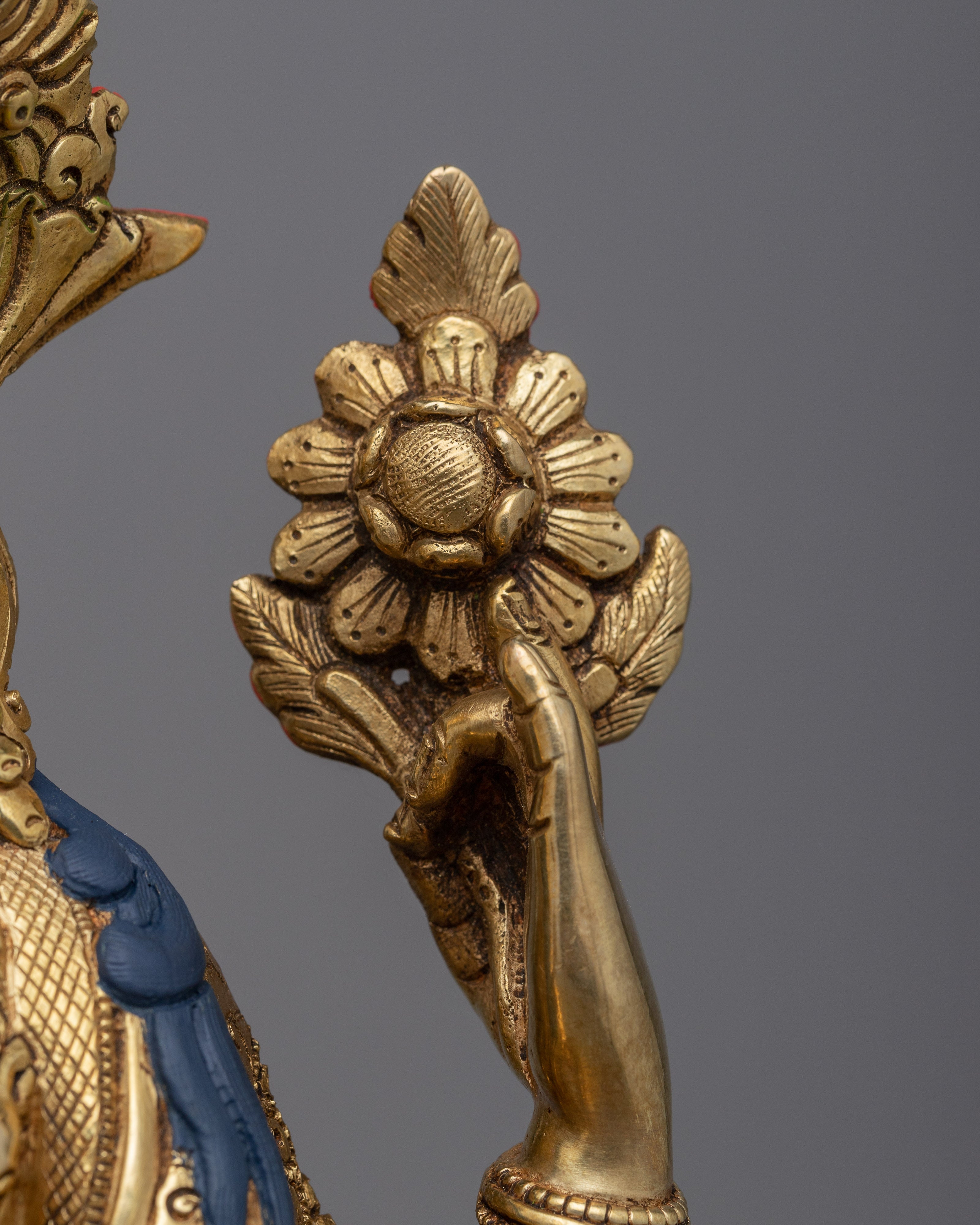 Handcrafted 12.9" Multi Armed Buddha Chenrezig Statue | Spiritual and Aesthetic Enrichment