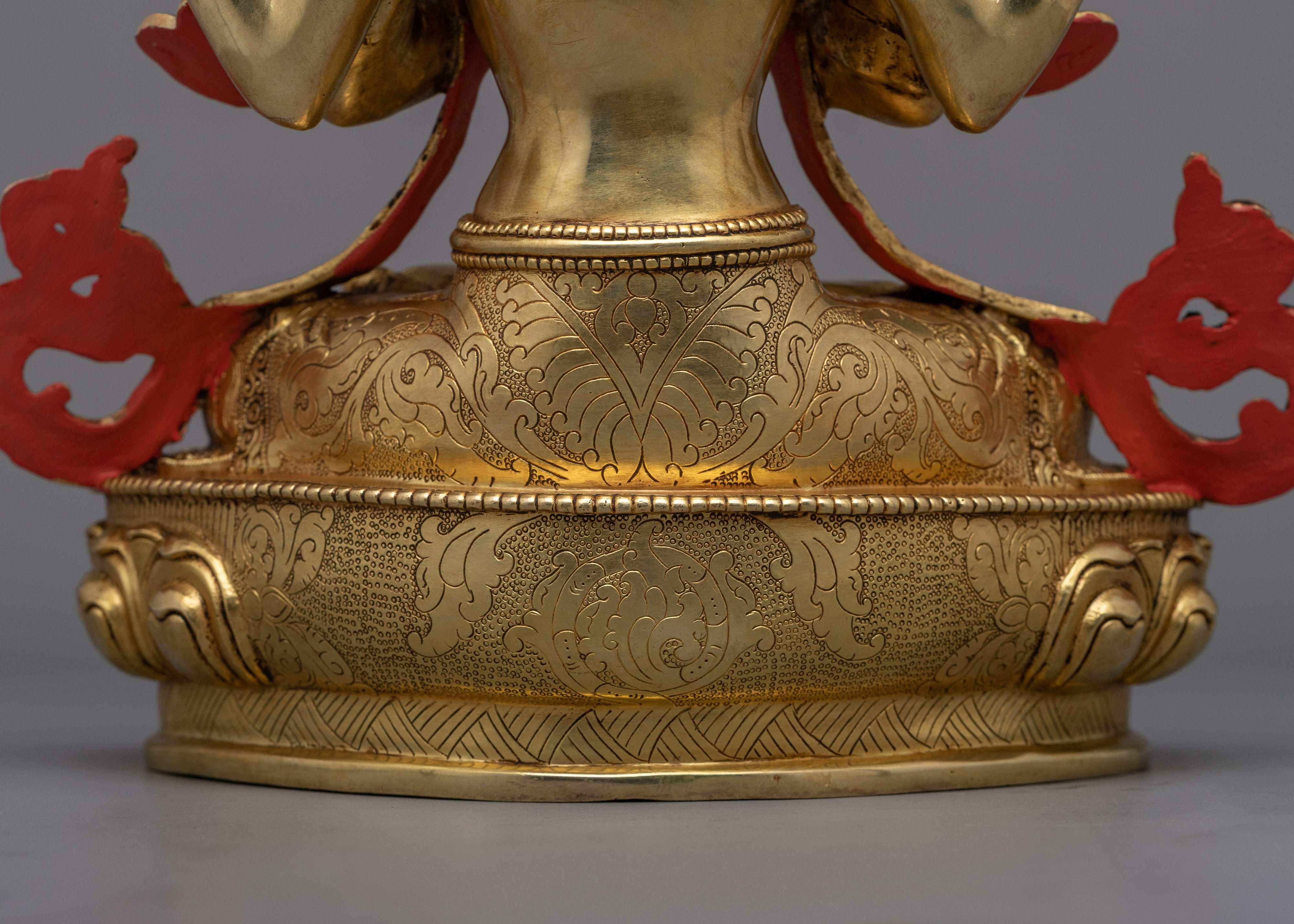 Handcrafted 12.9" Multi Armed Buddha Chenrezig Statue | Spiritual and Aesthetic Enrichment