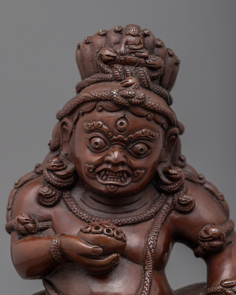 Stunning Nepali Statue of Black Dzambhala | Spiritual and Aesthetic Enhancement