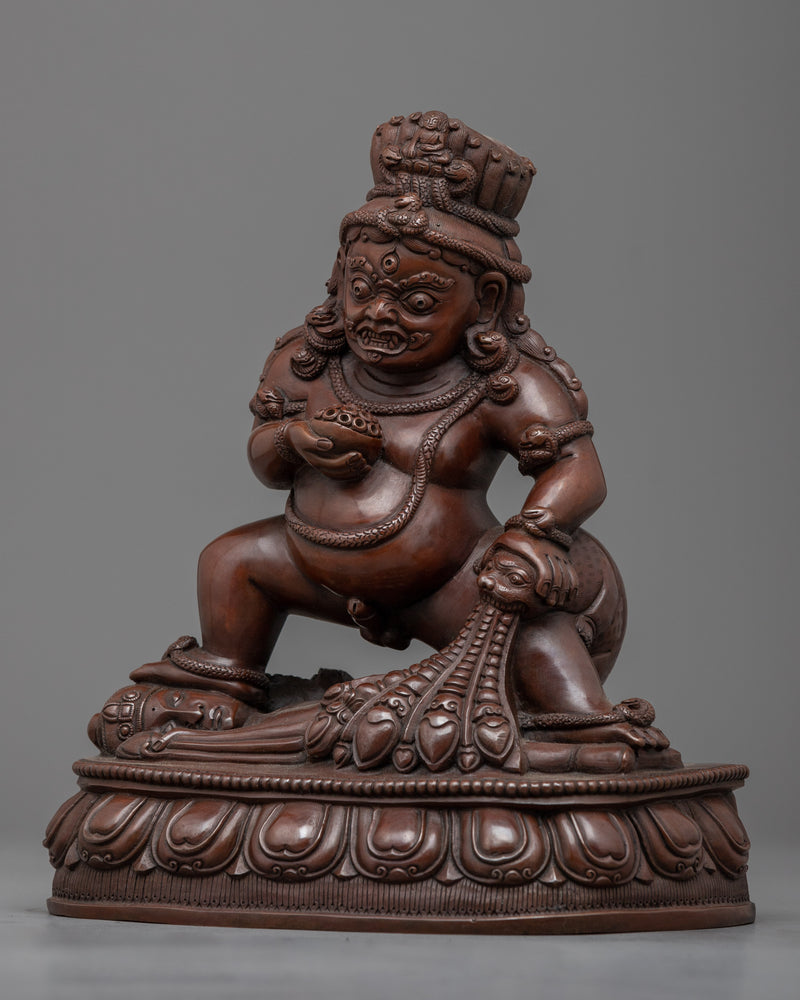 Stunning Nepali Statue of Black Dzambhala | Spiritual and Aesthetic Enhancement