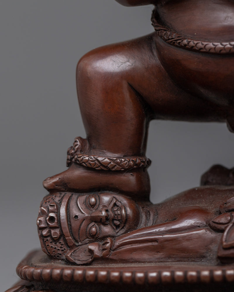 Striking Nepali Statue Craft 6.4" Black Dzambhala | Spiritual and Aesthetic Enrichment