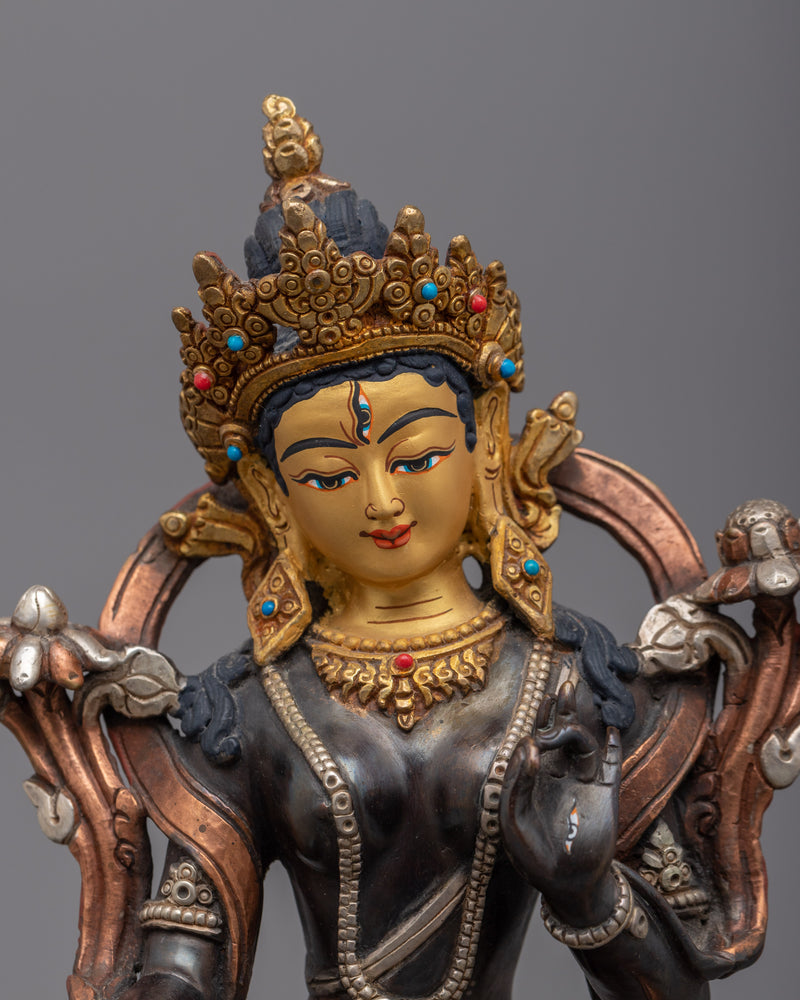 Experience the White Tara benefits | Our Exquisite Gold Gilded Statue